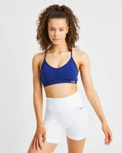AYBL Essential Ruched Sports Bra - Navy
