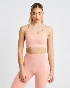 AYBL Motion Seamless Sports Bra - Peach Marl