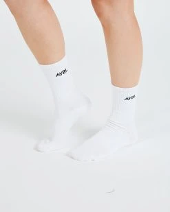 AYBL Everyday Crew Socks (3 Pack) - White
