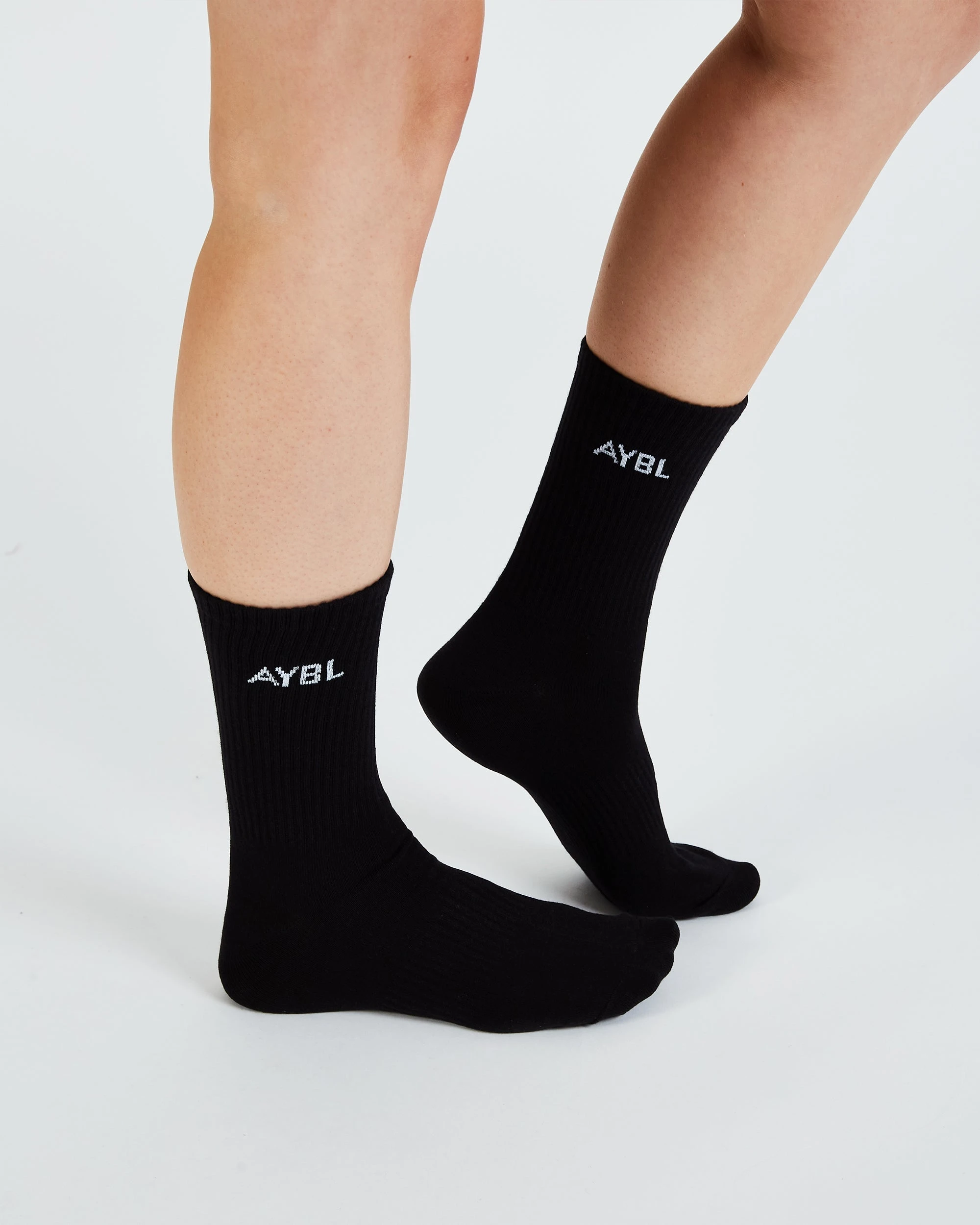 AYBL Everyday Crew Socks (3 Pack) - Black - Image 3