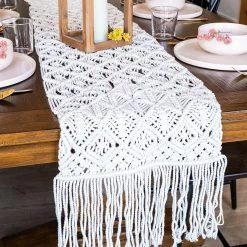 Everything Kitchens 13" X 66" Macrame Table Runner | Arlo