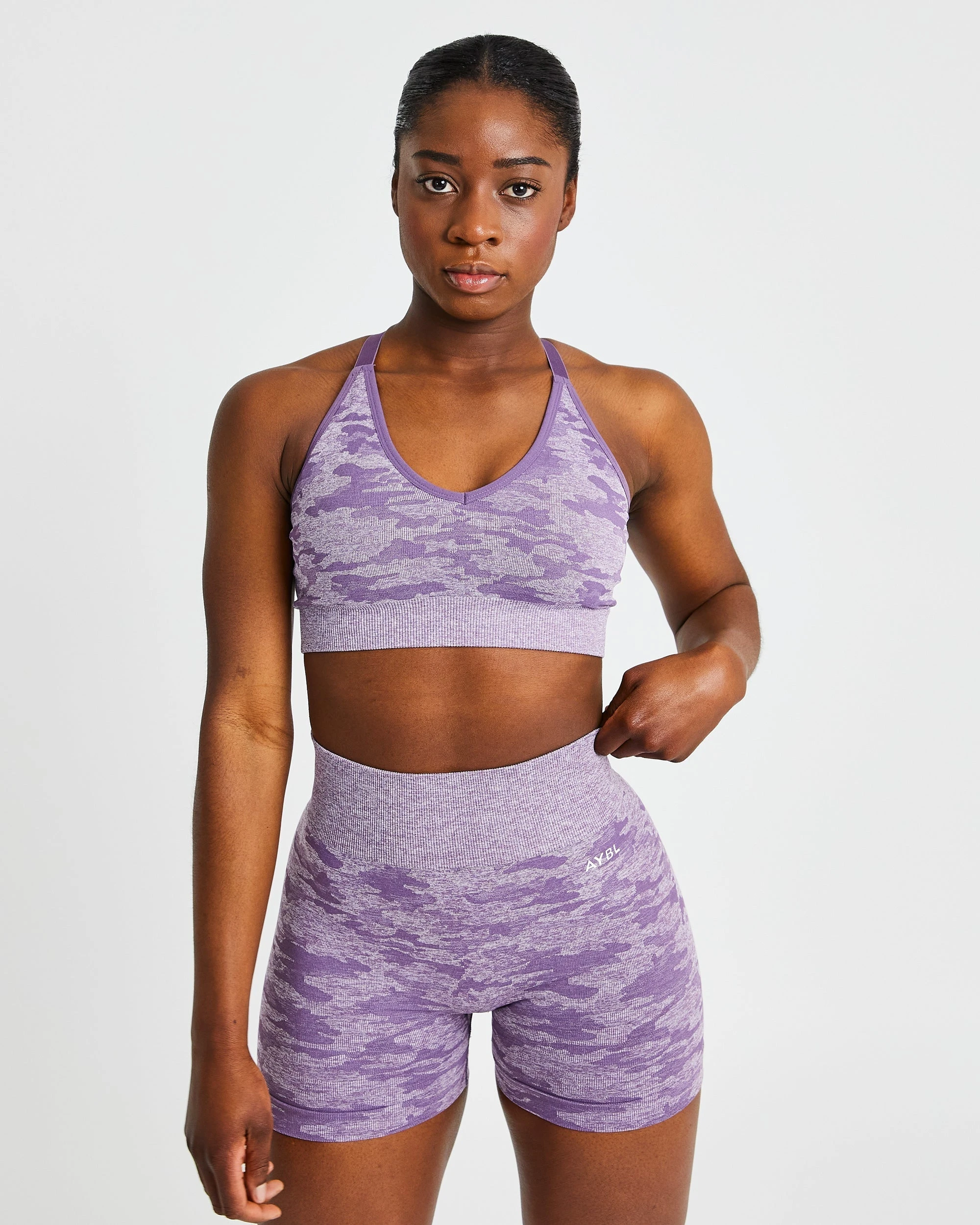 AYBL Evolve Camo Seamless Sports Bra - Plum
