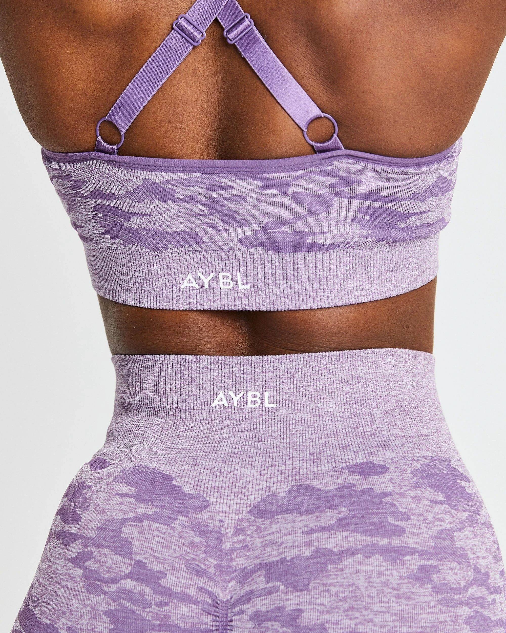 AYBL Evolve Camo Seamless Sports Bra - Plum - Image 8