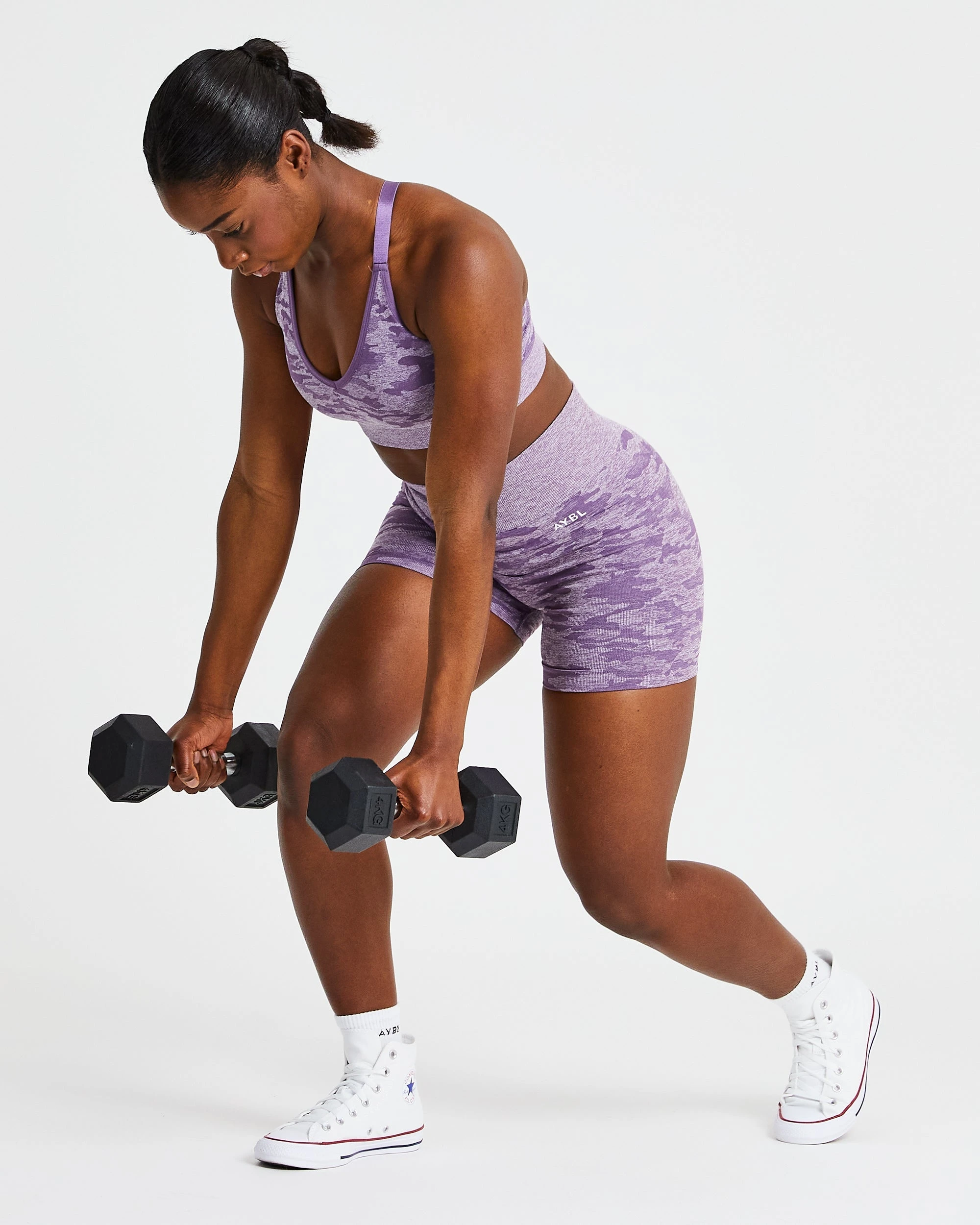 AYBL Evolve Camo Seamless Sports Bra - Plum - Image 6