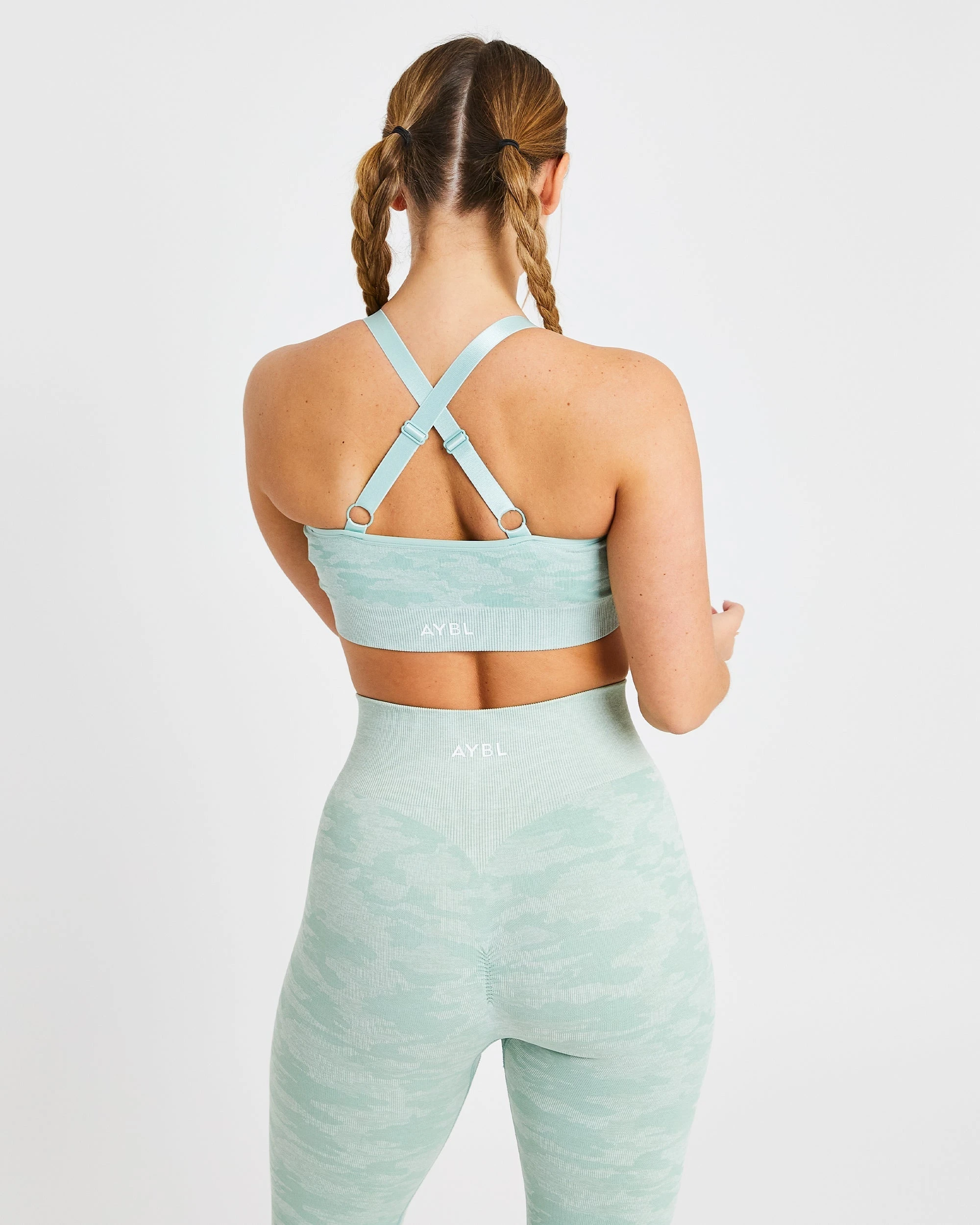 AYBL Evolve Camo Seamless Sports Bra - Green - Image 2