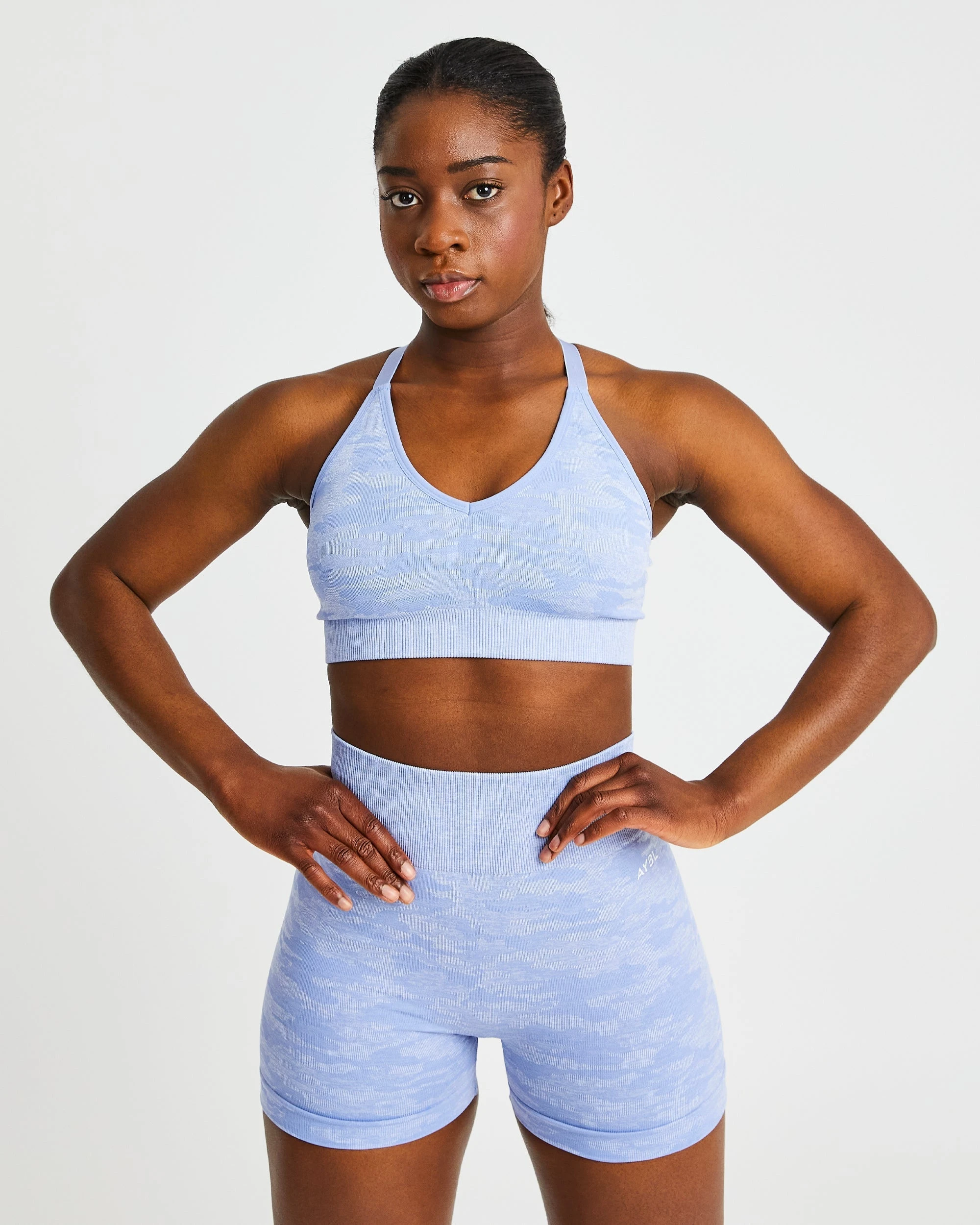 AYBL Evolve Camo Seamless Sports Bra - Blue