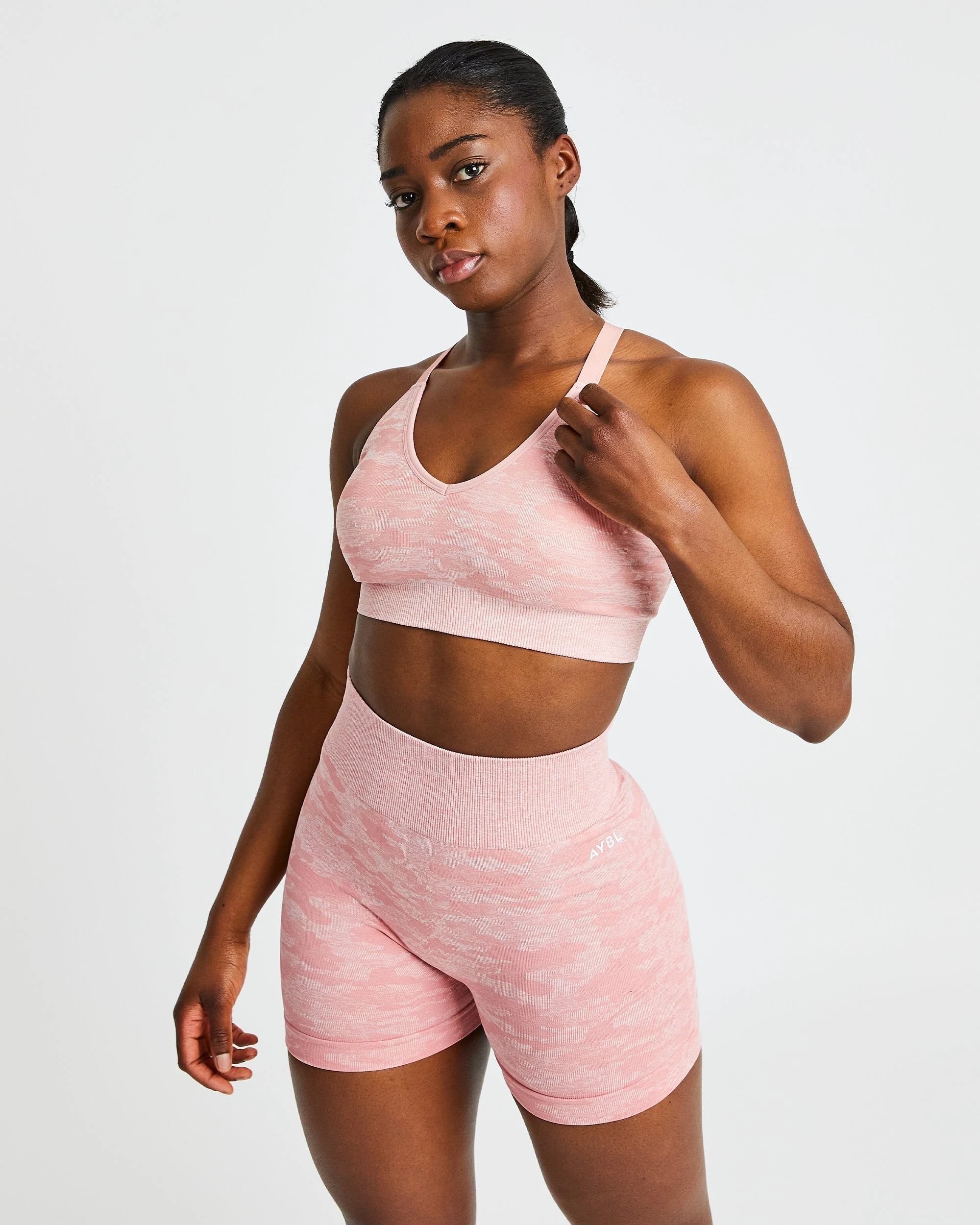 AYBL Evolve Camo Seamless Sports Bra - Pink