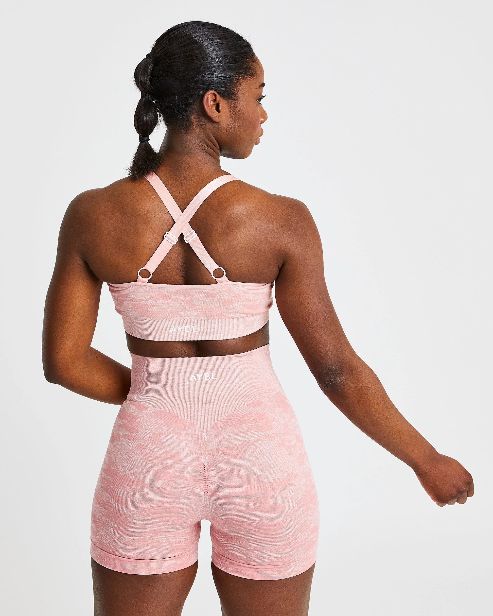 AYBL Evolve Camo Seamless Sports Bra - Pink - Image 2