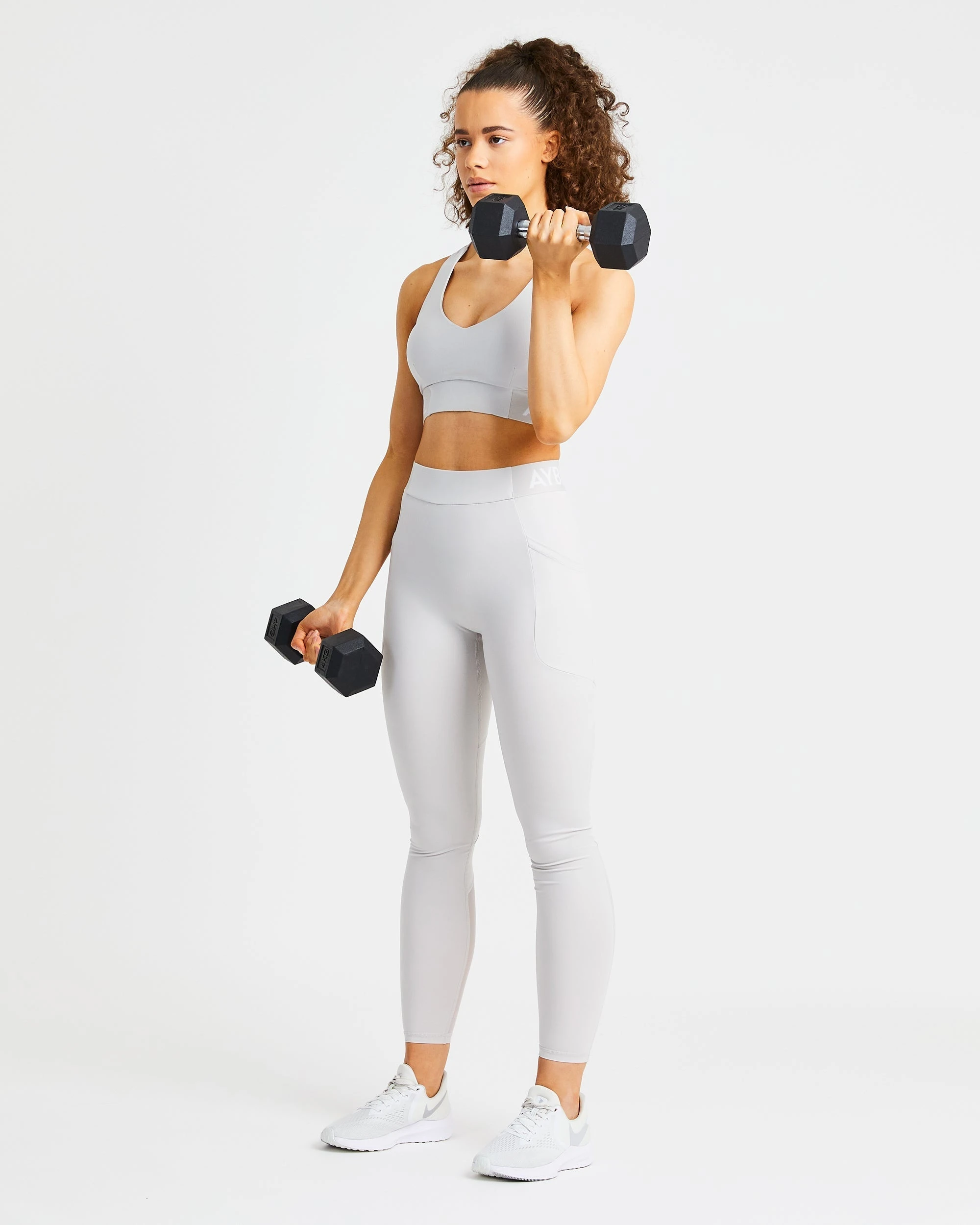 AYBL Training Sports Bra - Beige - Image 7