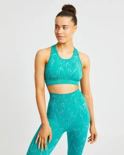 AYBL Velocity Seamless Sports Bra - Turquoise