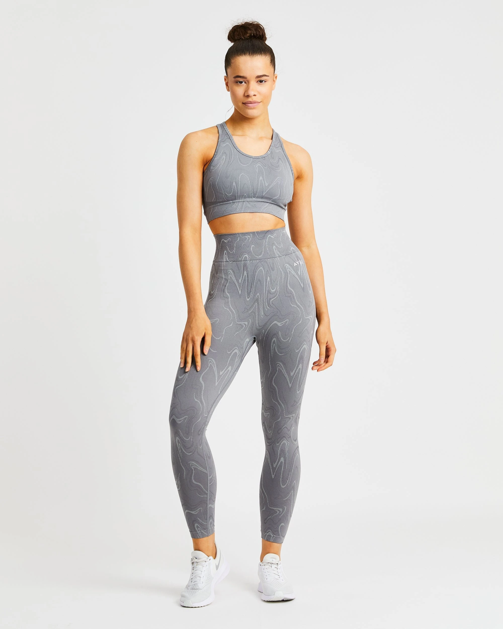 AYBL Velocity Seamless Sports Bra - Grey - Image 3