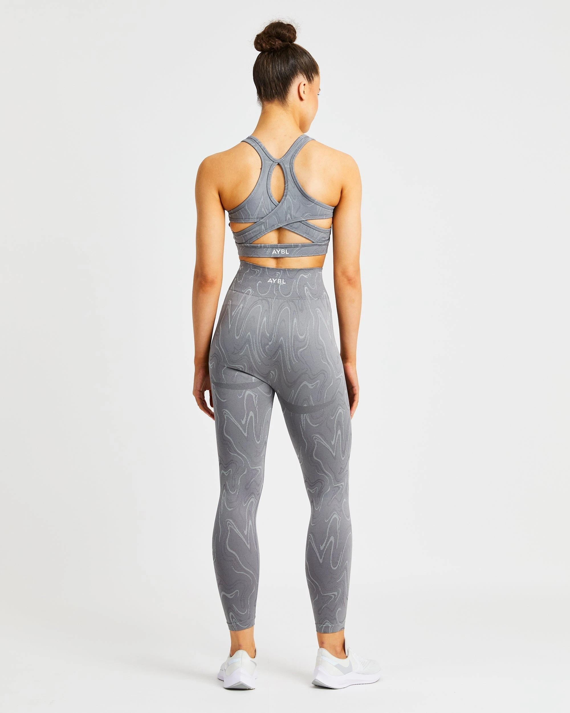AYBL Velocity Seamless Sports Bra - Grey - Image 4