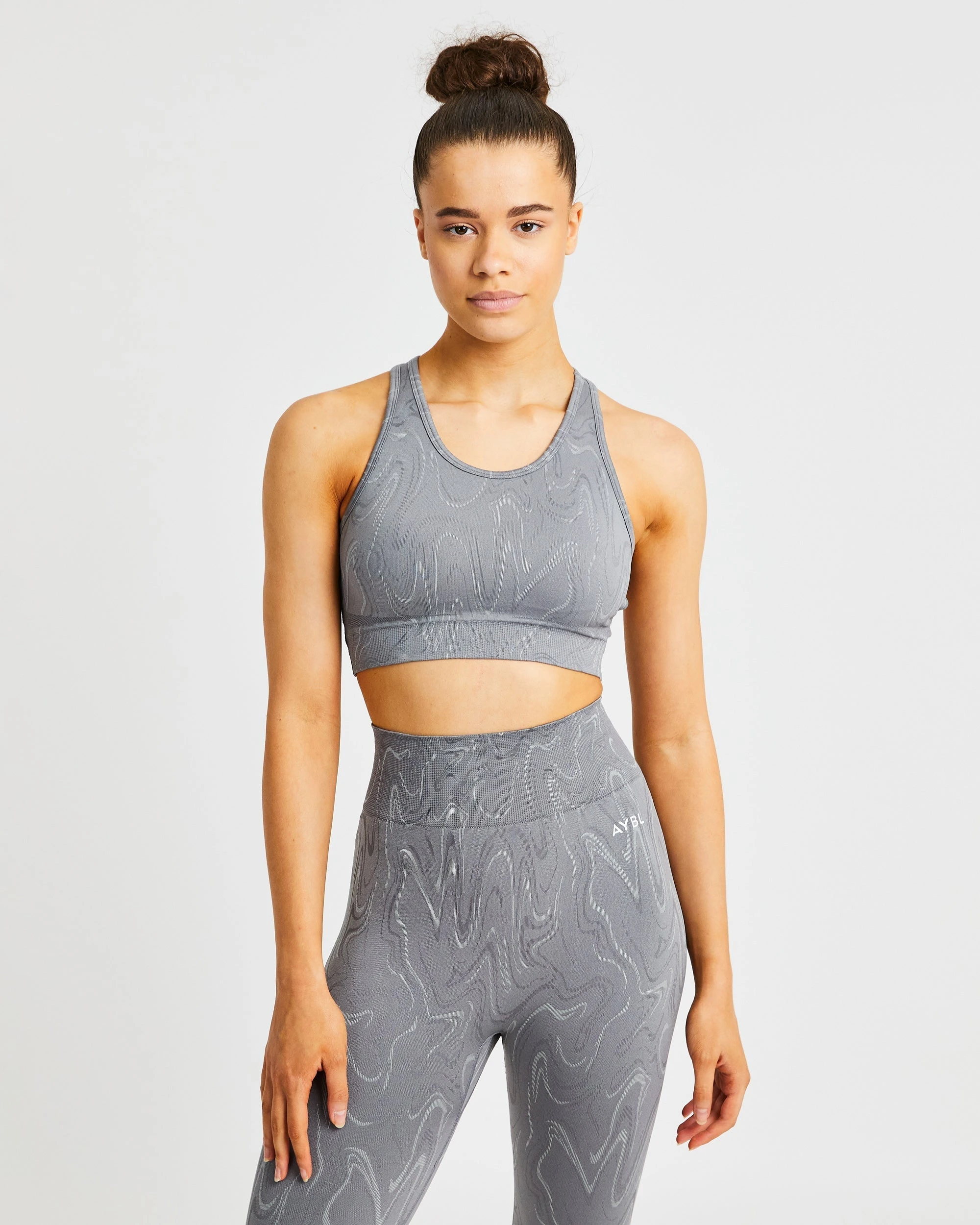 AYBL Velocity Seamless Sports Bra - Grey