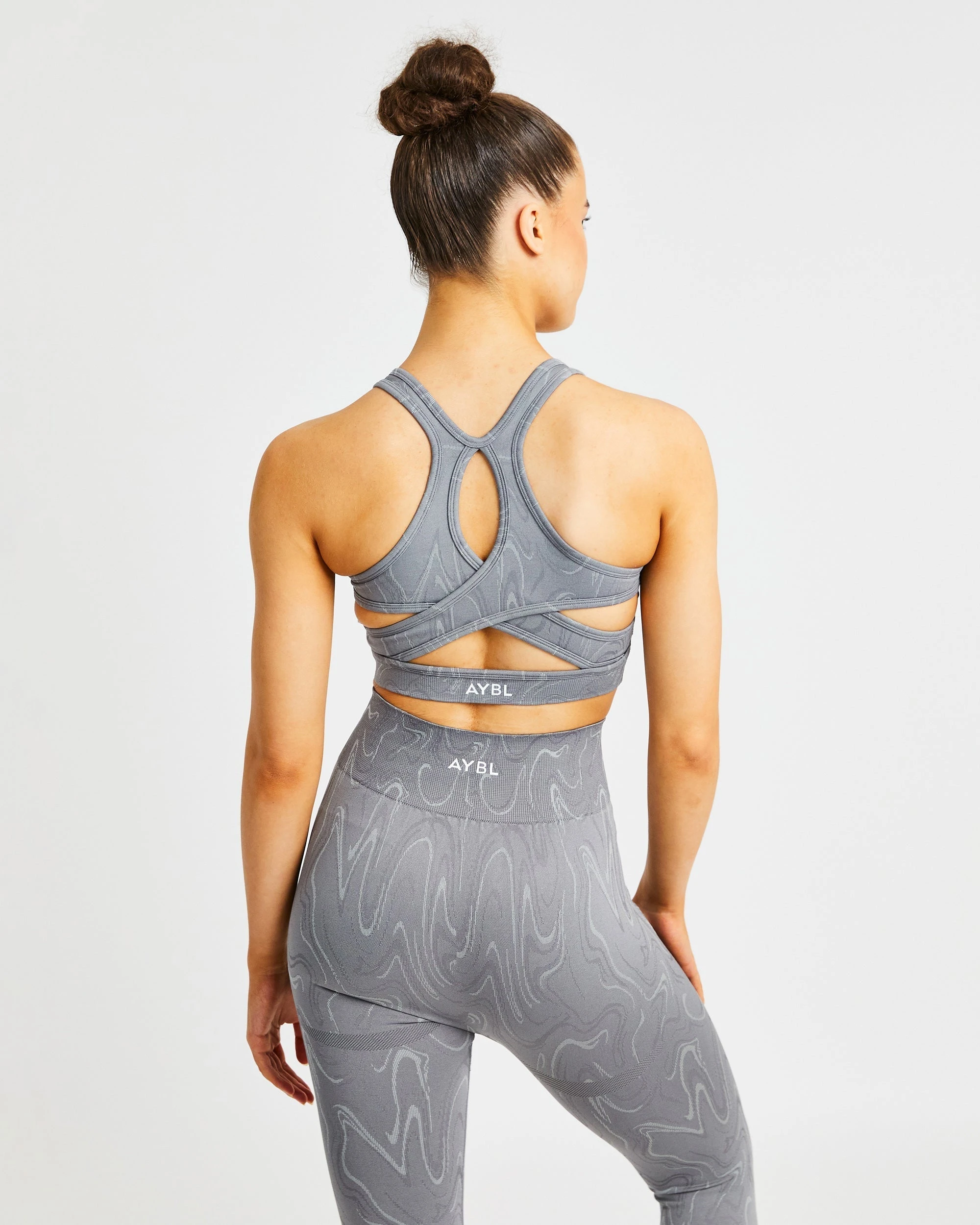 AYBL Velocity Seamless Sports Bra - Grey - Image 2
