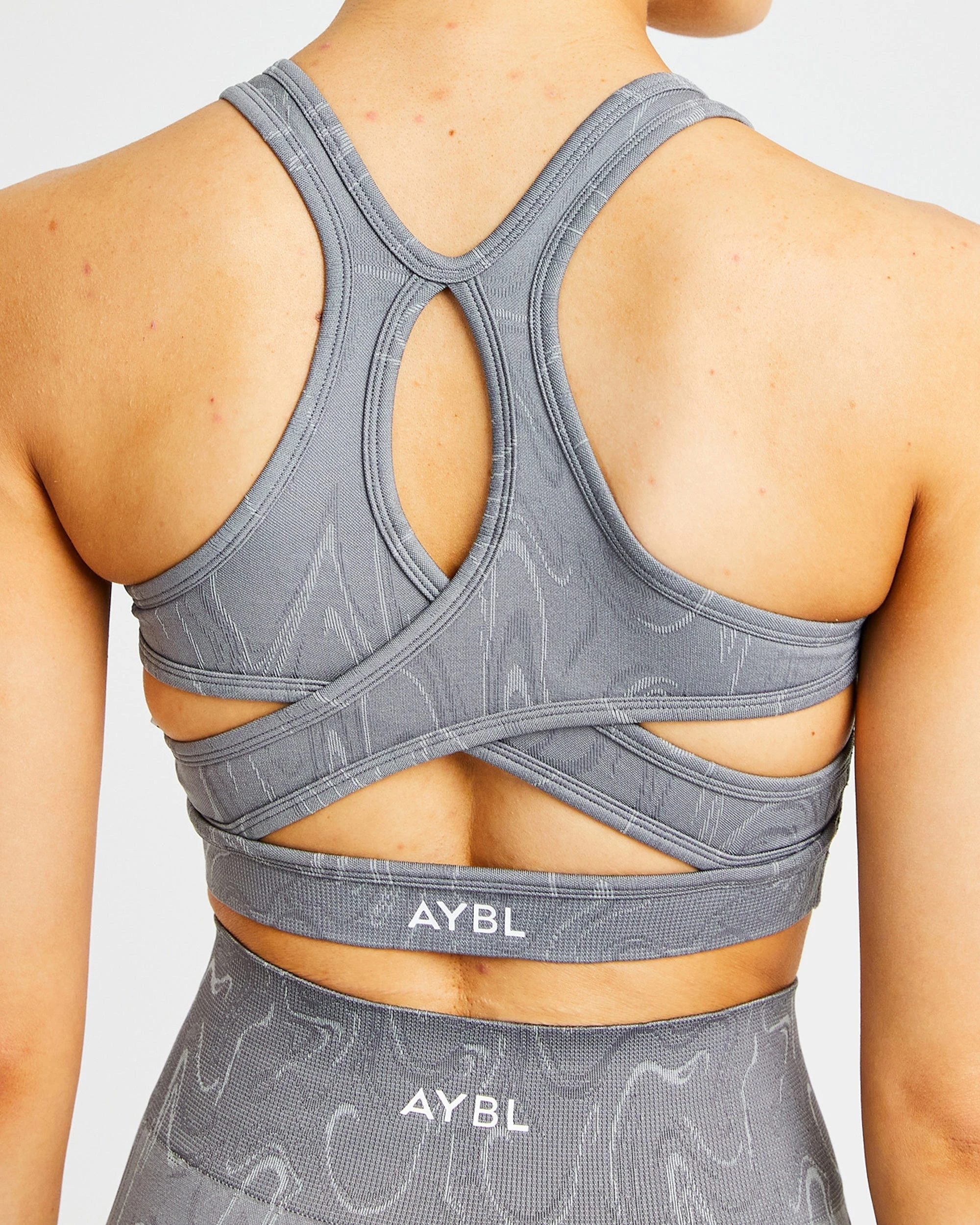 AYBL Velocity Seamless Sports Bra - Grey - Image 6