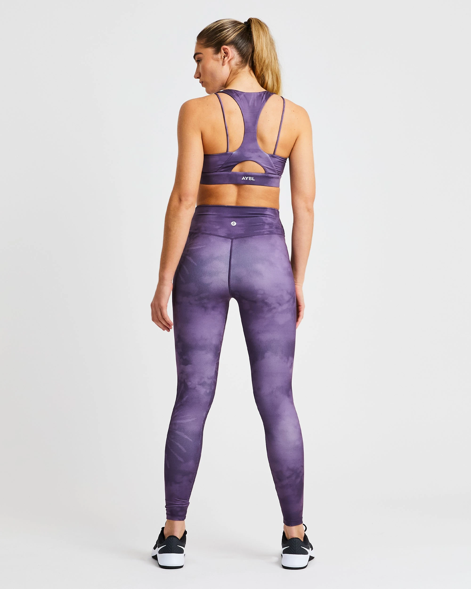 AYBL Core Sports Bra - Purple Tie Dye - Image 4