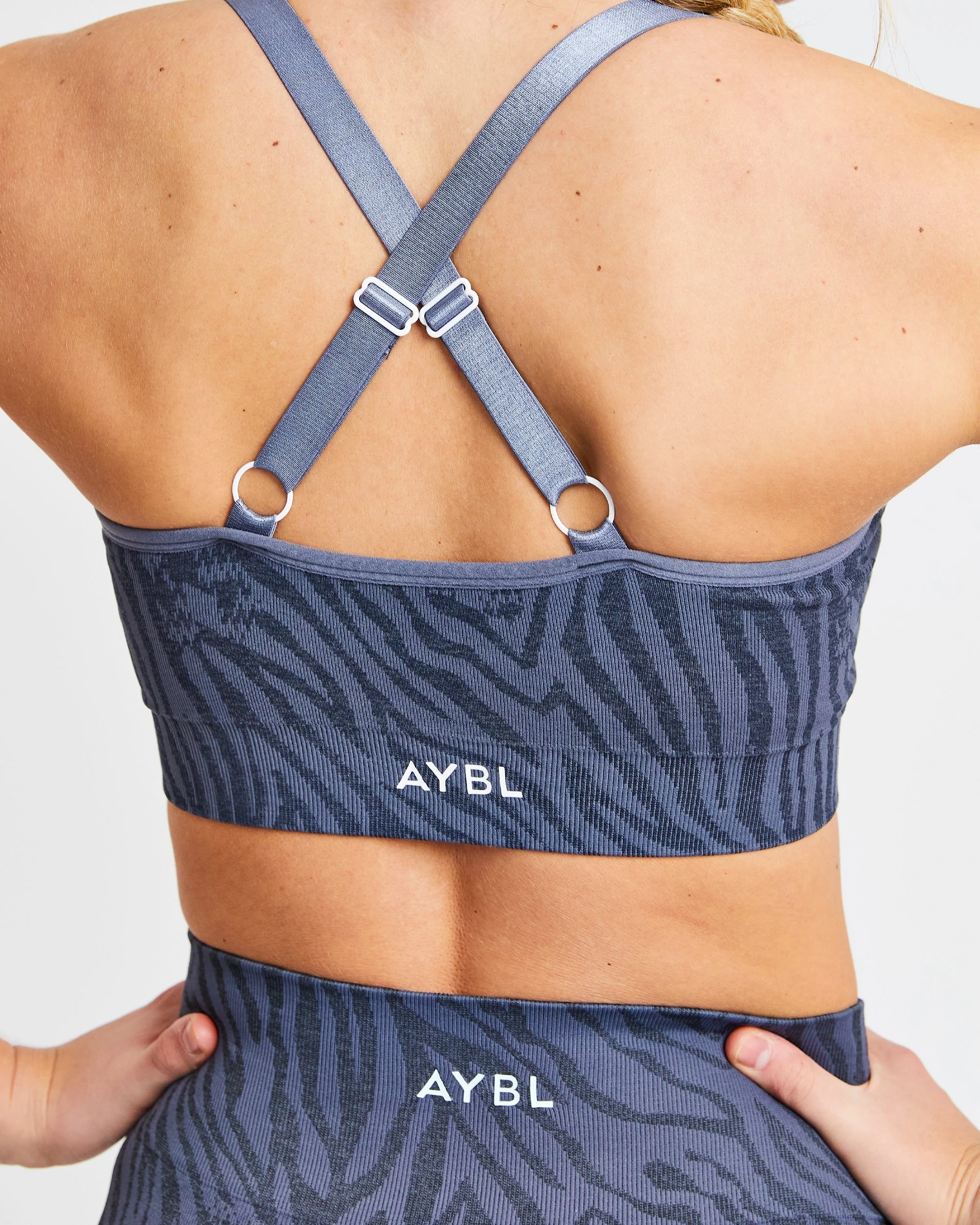 AYBL Evolve Animal Seamless Sports Bra - Slate Blue - Image 8