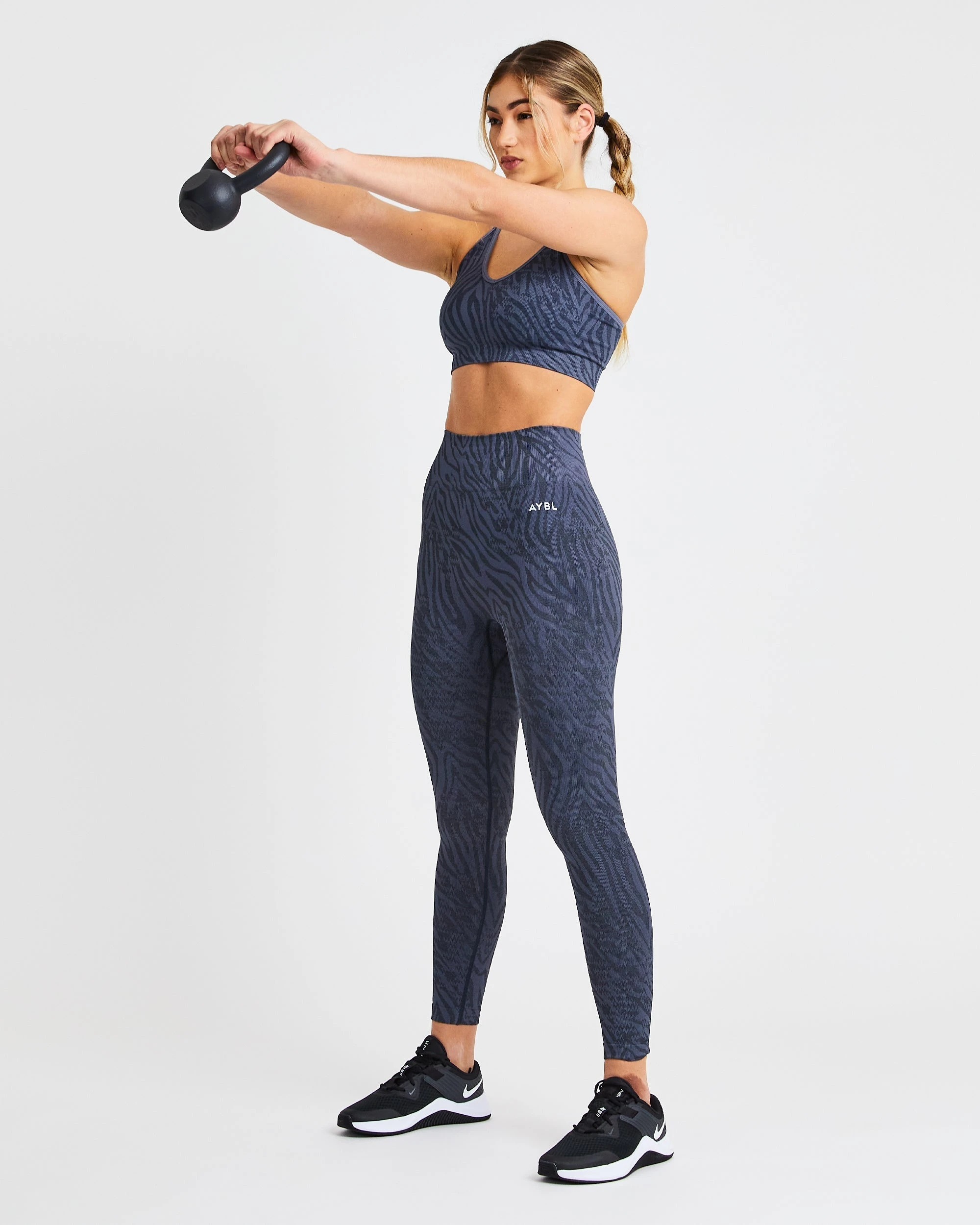 AYBL Evolve Animal Seamless Sports Bra - Slate Blue - Image 5