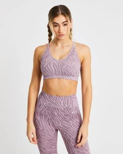 AYBL Evolve Animal Seamless Sports Bra - Mauve Lilac