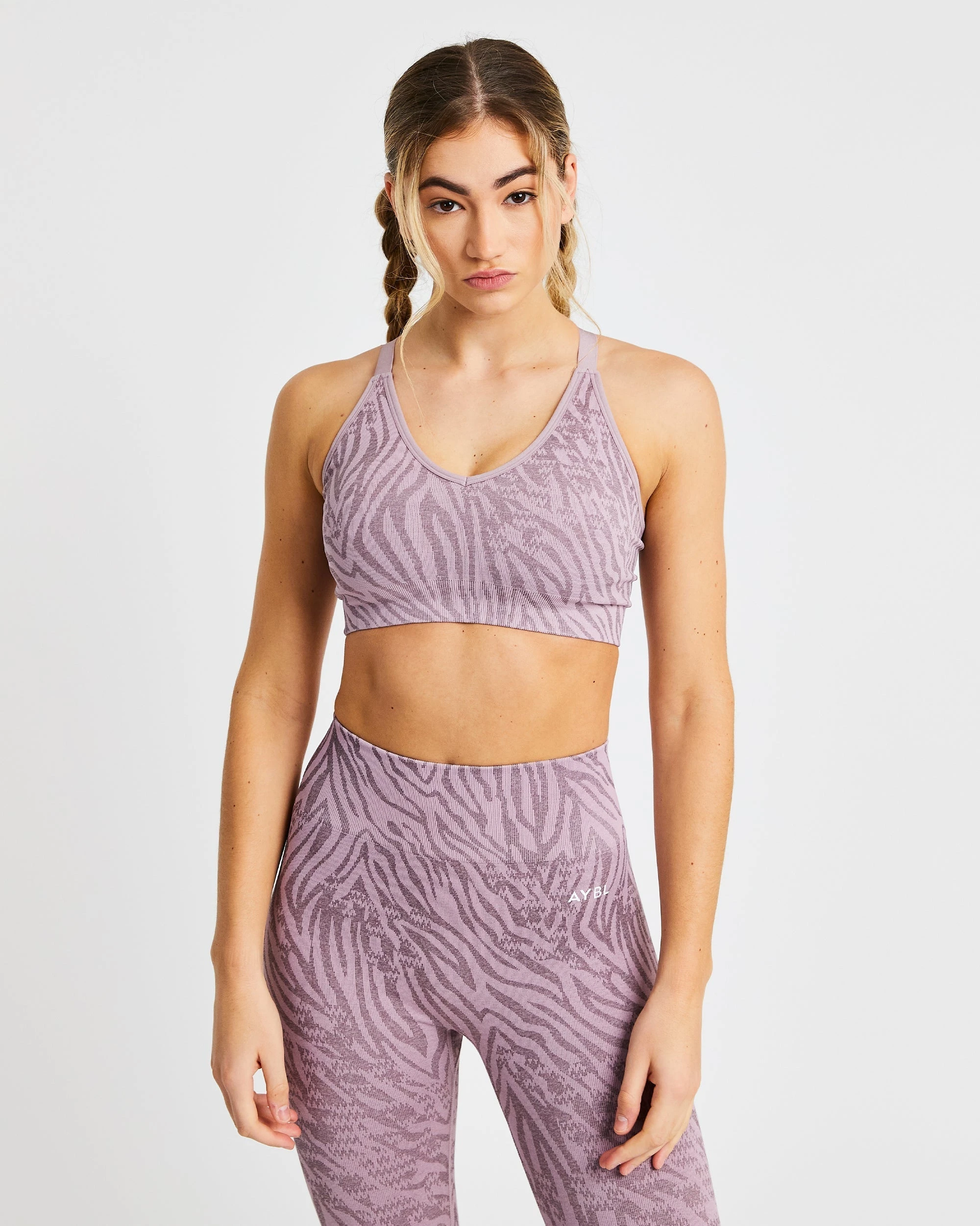 AYBL Evolve Animal Seamless Sports Bra - Mauve Lilac