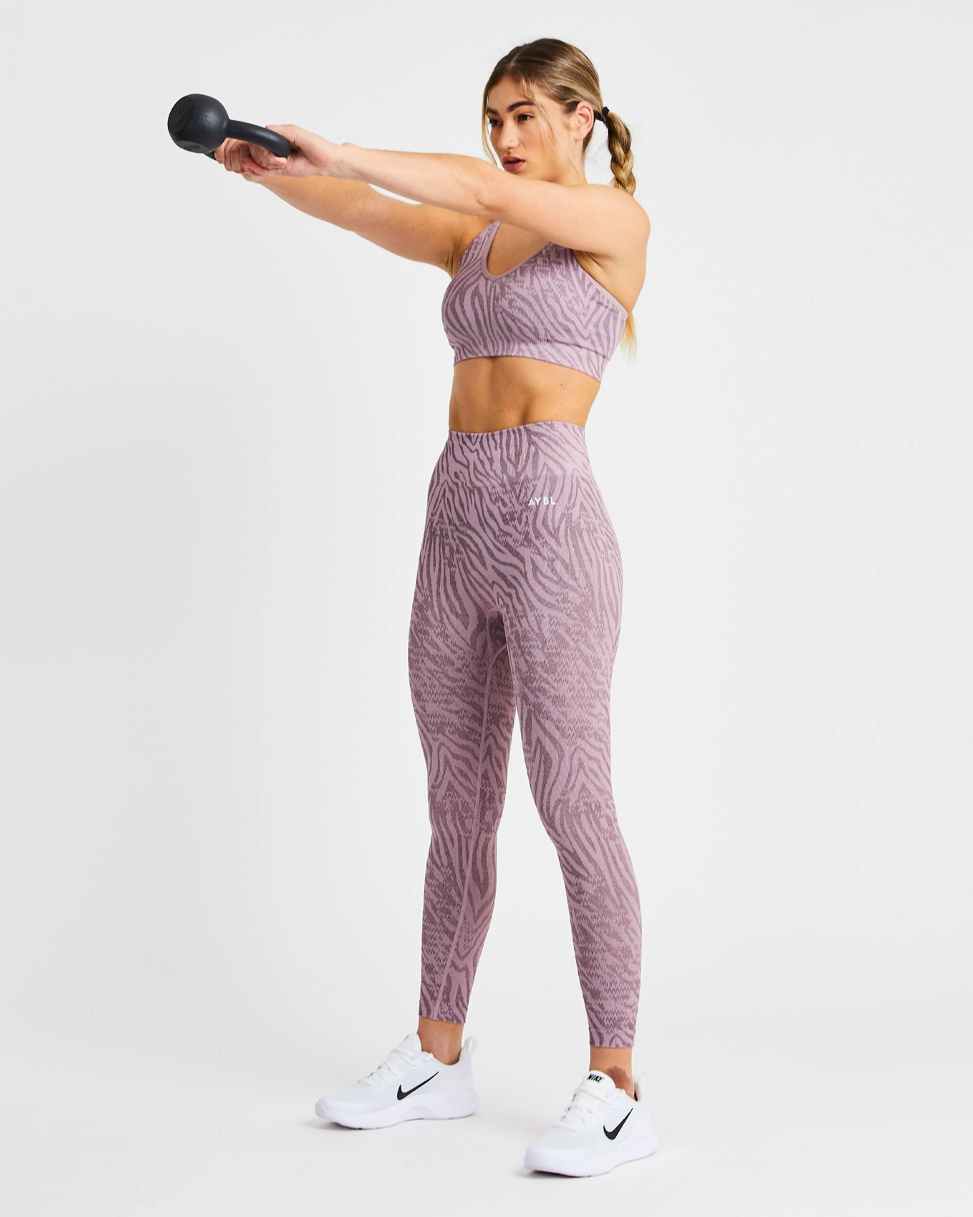 AYBL Evolve Animal Seamless Sports Bra - Mauve Lilac - Image 4