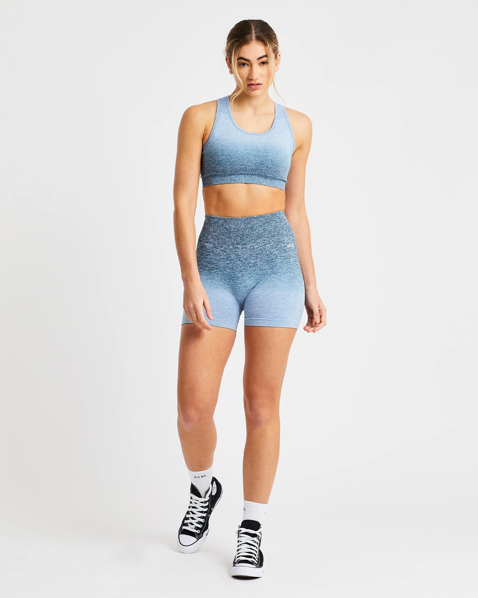 AYBL Pulse Ombré Seamless Sports Bra - Teal - Image 3