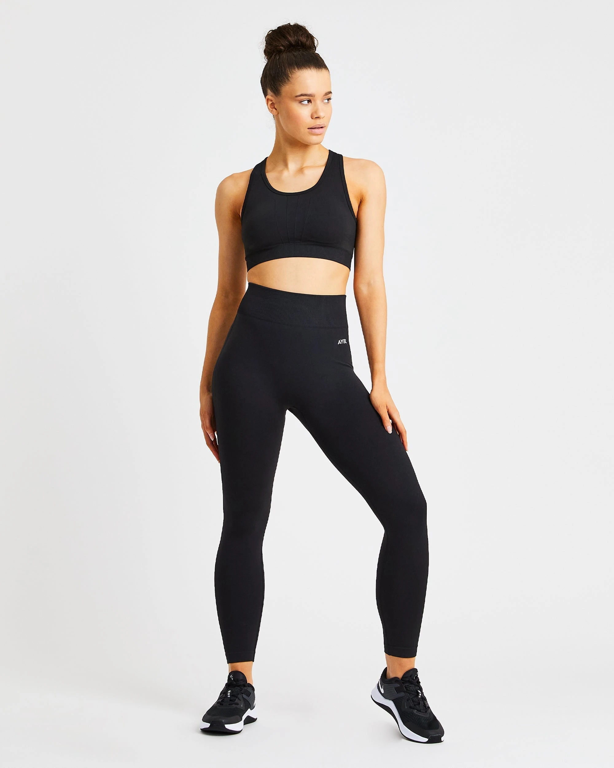 AYBL Pulse Seamless Sports Bra - Black - Image 3