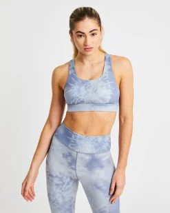AYBL Core Sports Bra - Grey Tie Dye