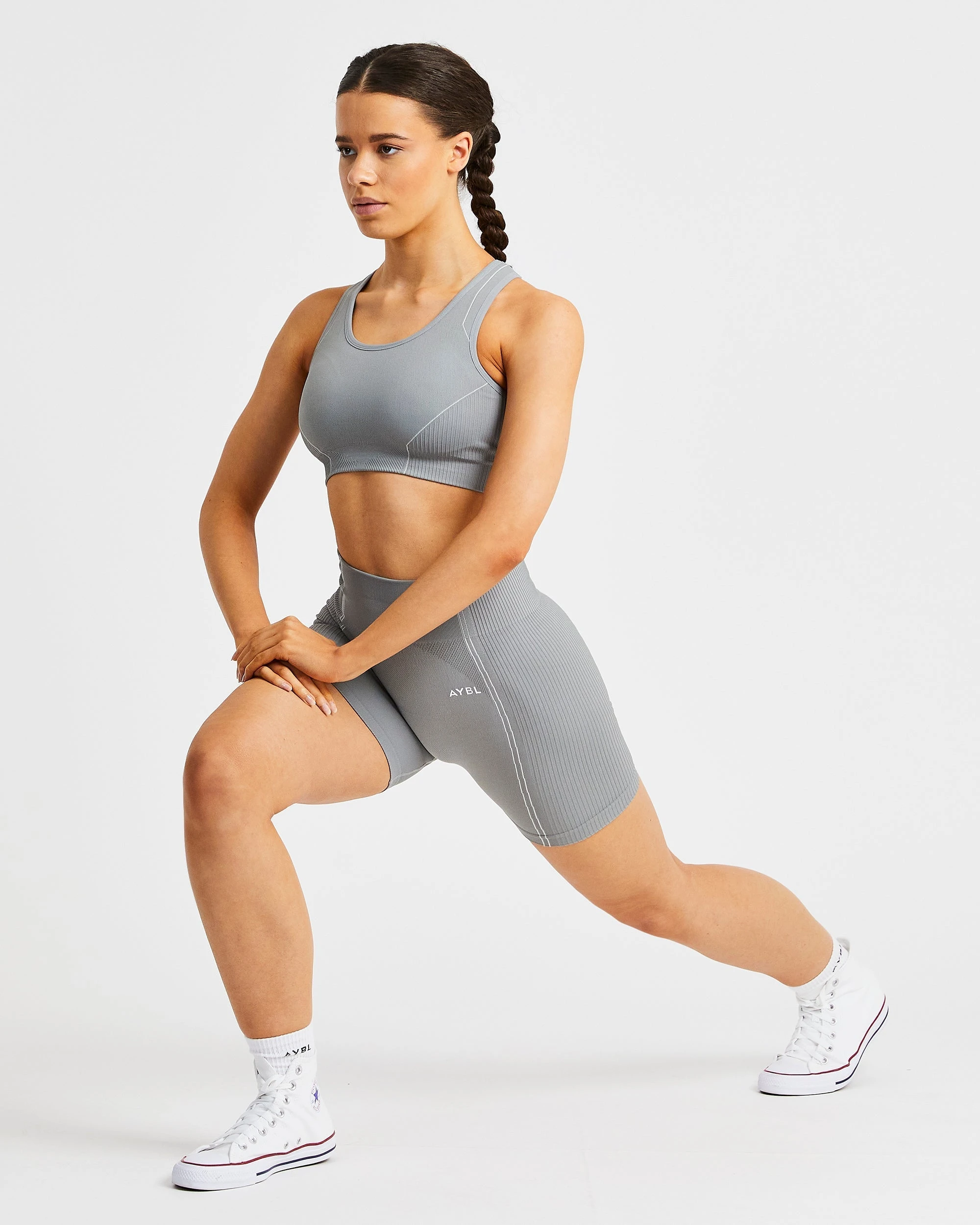 AYBL Reflex Seamless Sports Bra - Grey - Image 6