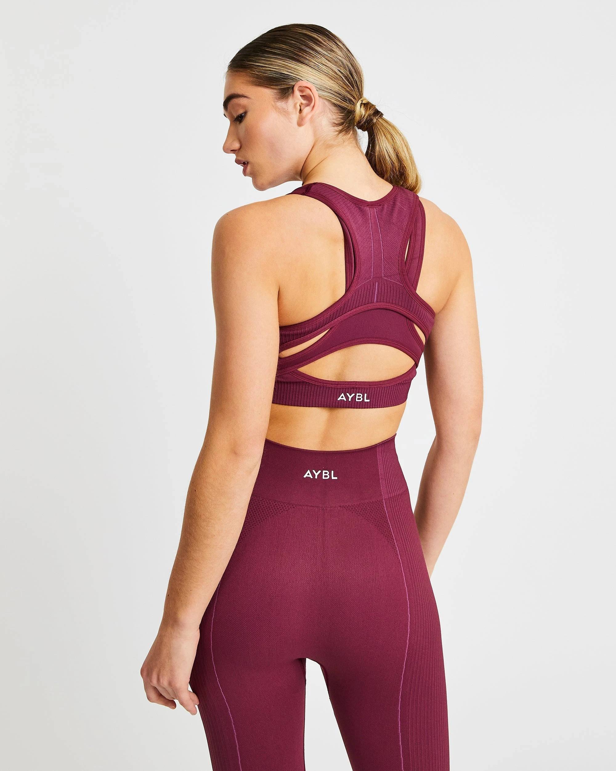 AYBL Reflex Seamless Sports Bra - Plum - Image 2