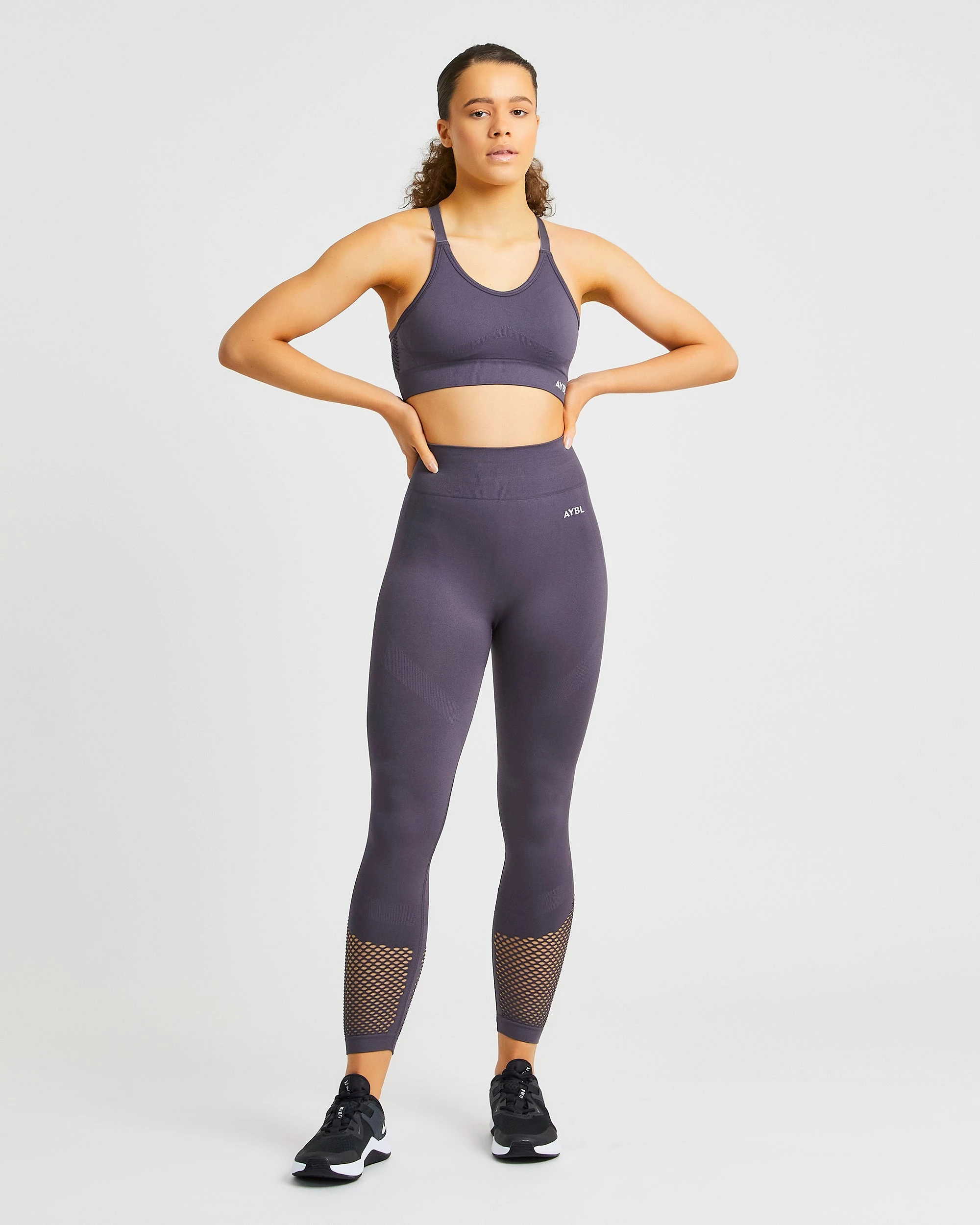 AYBL Reform Seamless Sports Bra - Charcoal - Image 3
