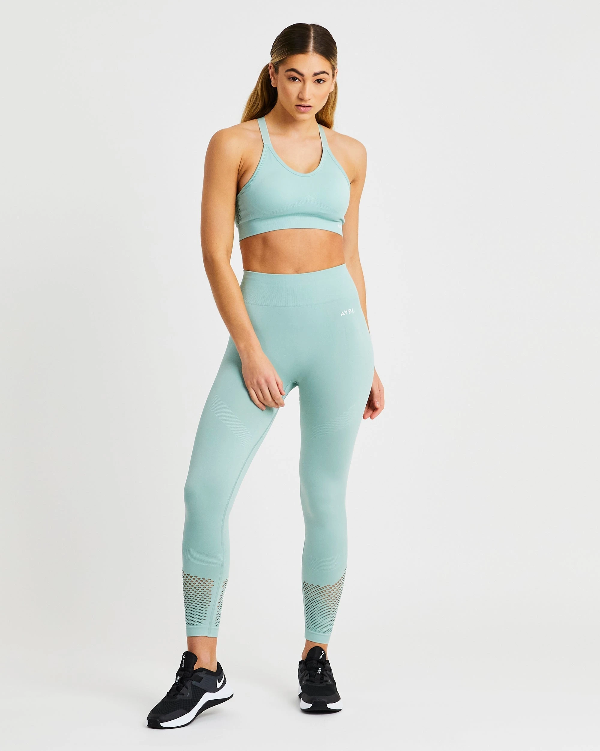 AYBL Reform Seamless Sports Bra - Sage Green - Image 3
