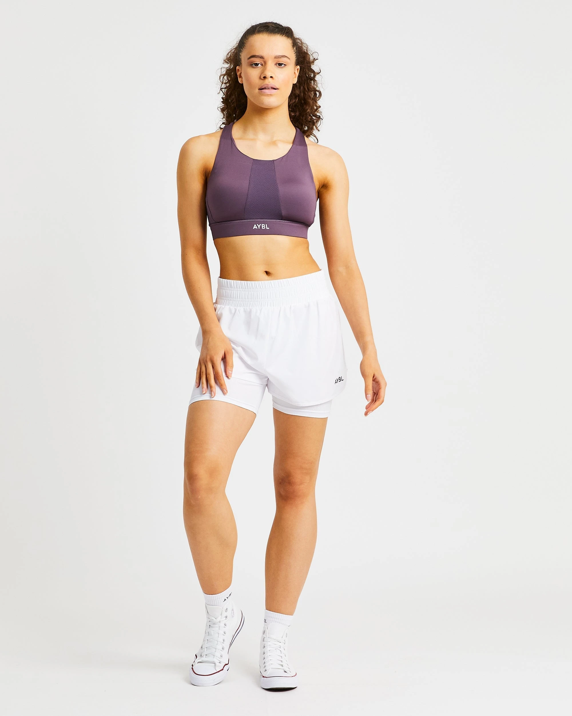 AYBL Sportive High Neck Sports Bra - Purple - Image 3