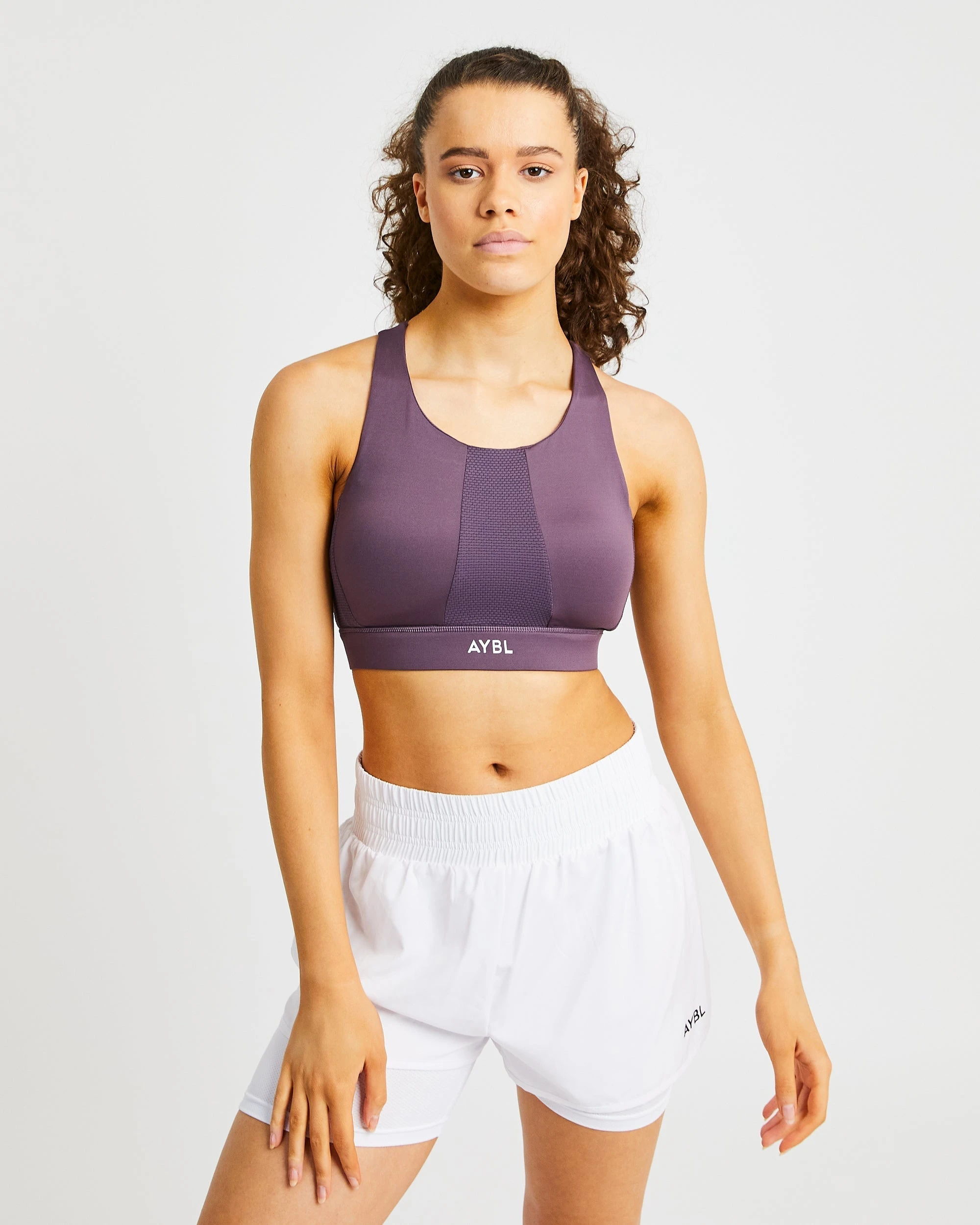 AYBL Sportive High Neck Sports Bra - Purple