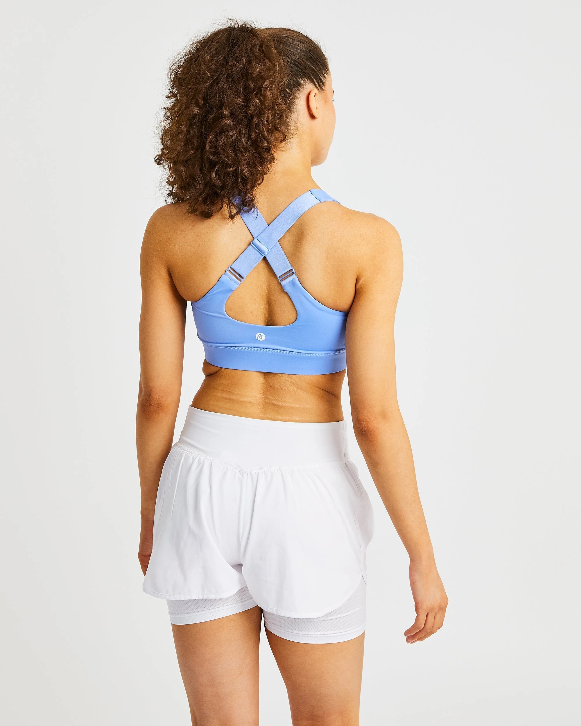AYBL Sportive High Neck Sports Bra - Blue - Image 2