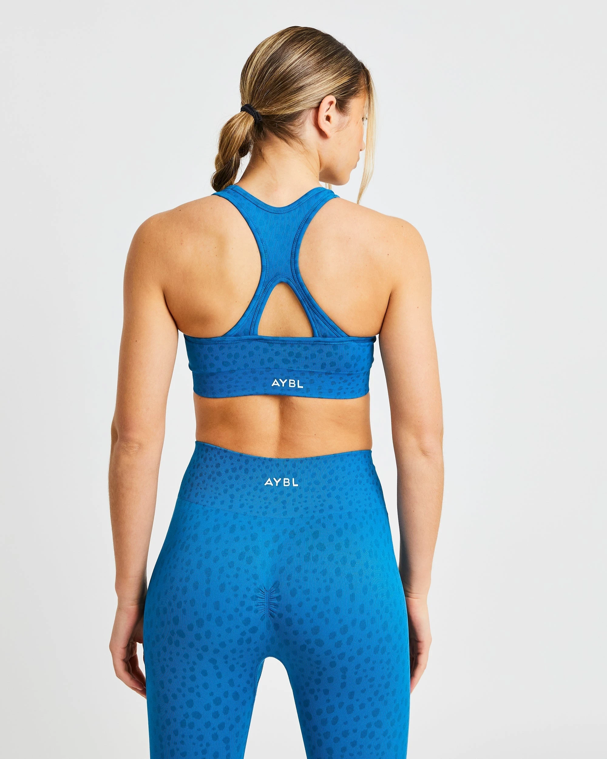 AYBL Evolve Speckle Seamless Sports Bra - Blue - Image 2