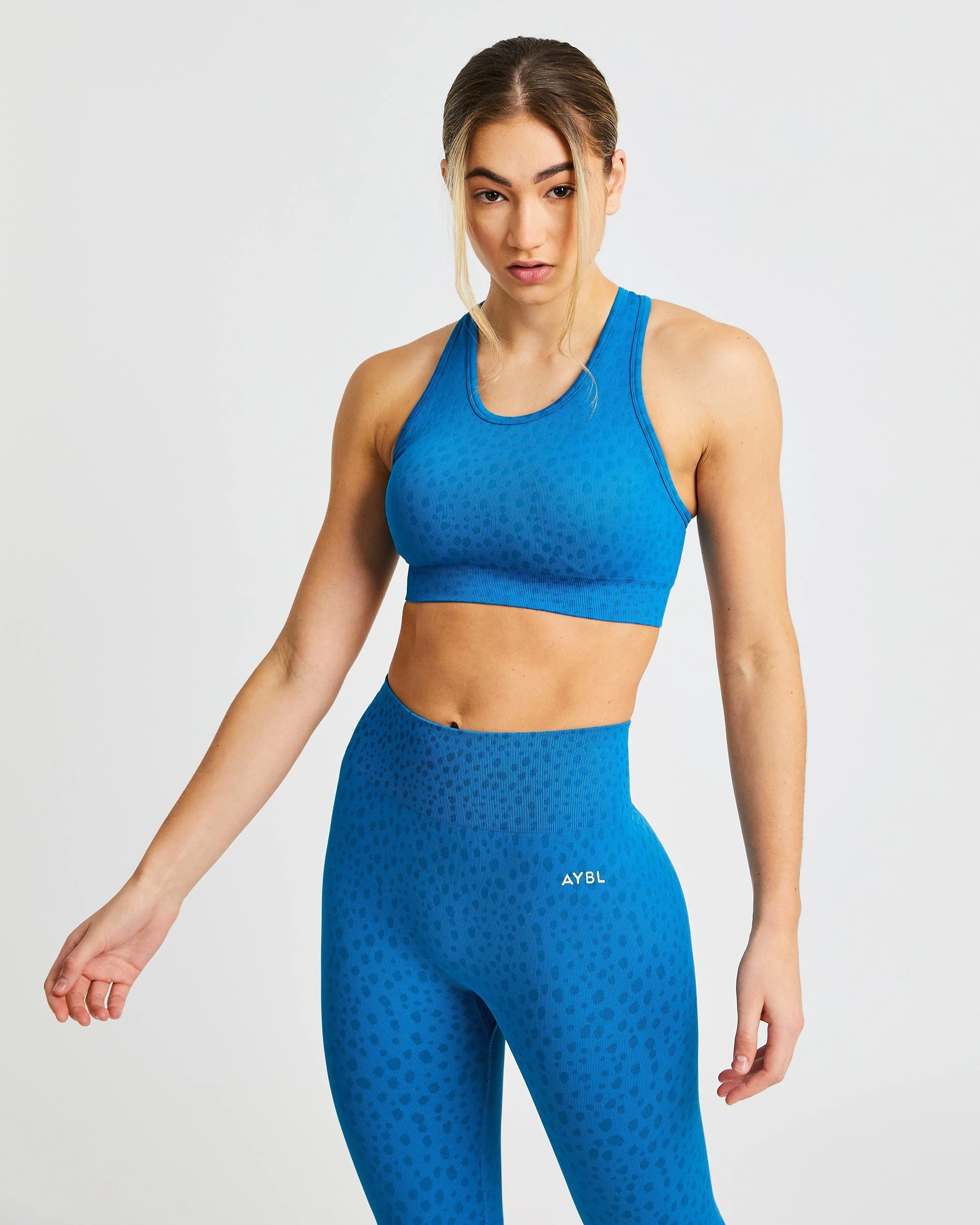AYBL Evolve Speckle Seamless Sports Bra - Blue