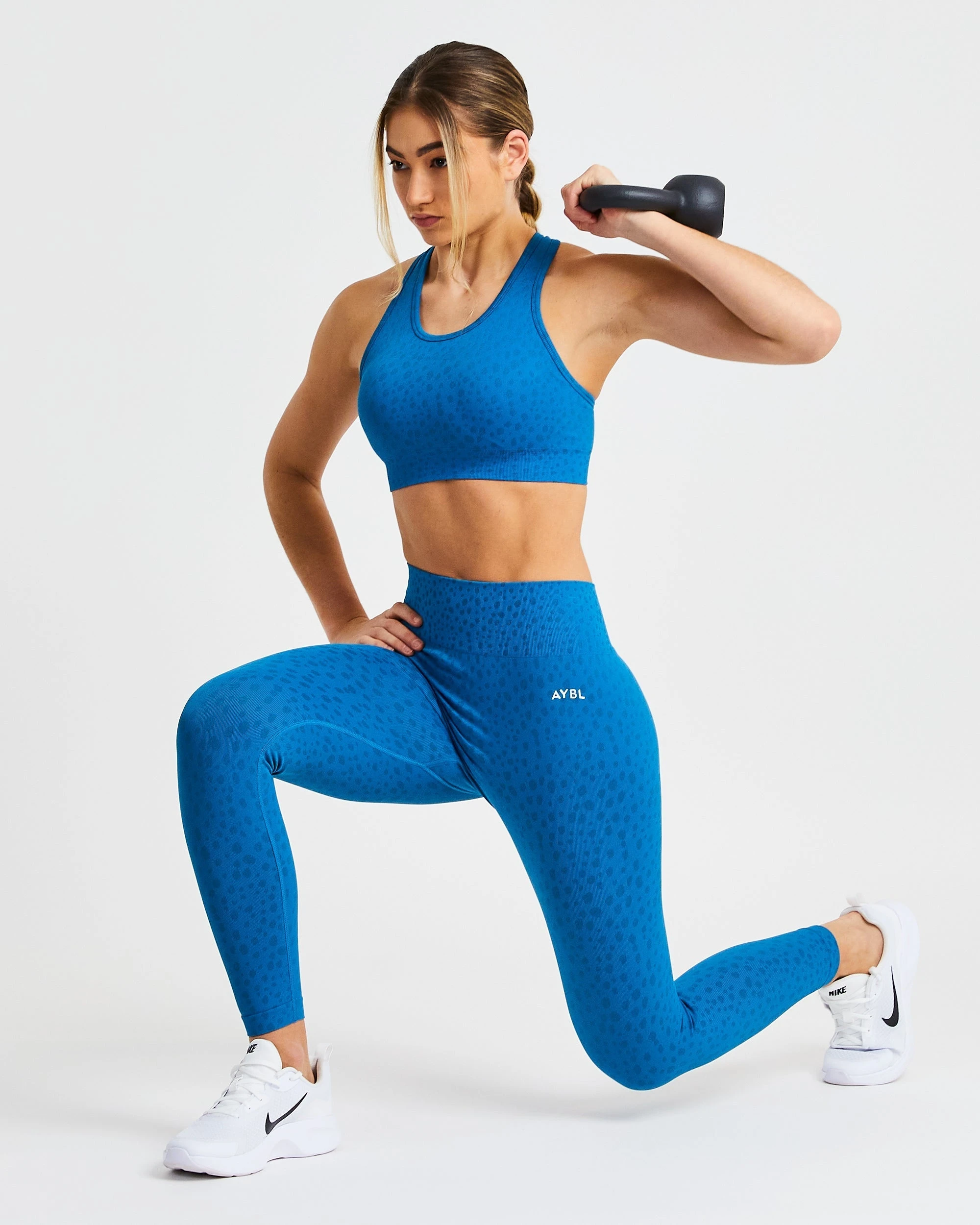 AYBL Evolve Speckle Seamless Sports Bra - Blue - Image 6