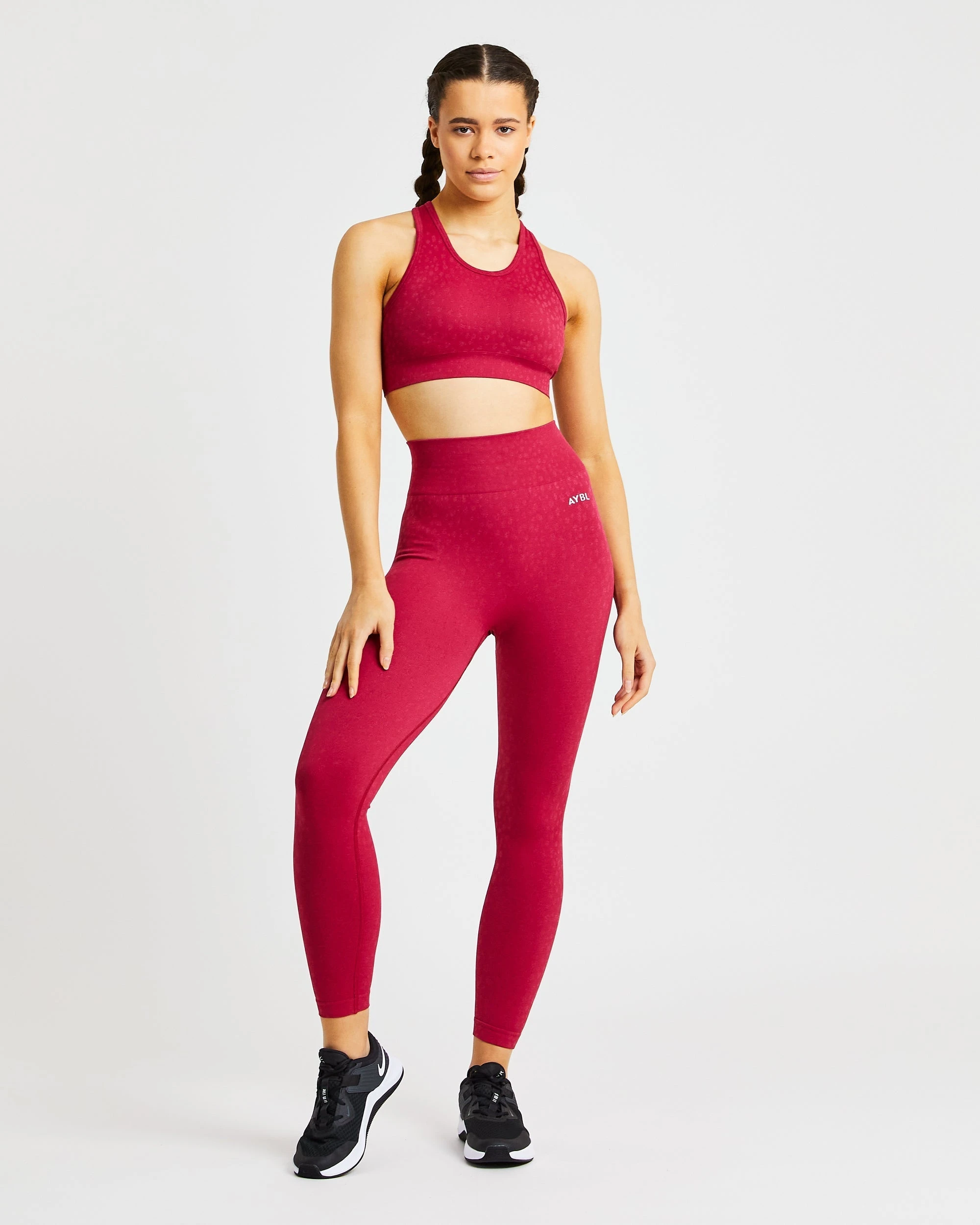 AYBL Evolve Speckle Seamless Sports Bra - Raspberry - Image 3