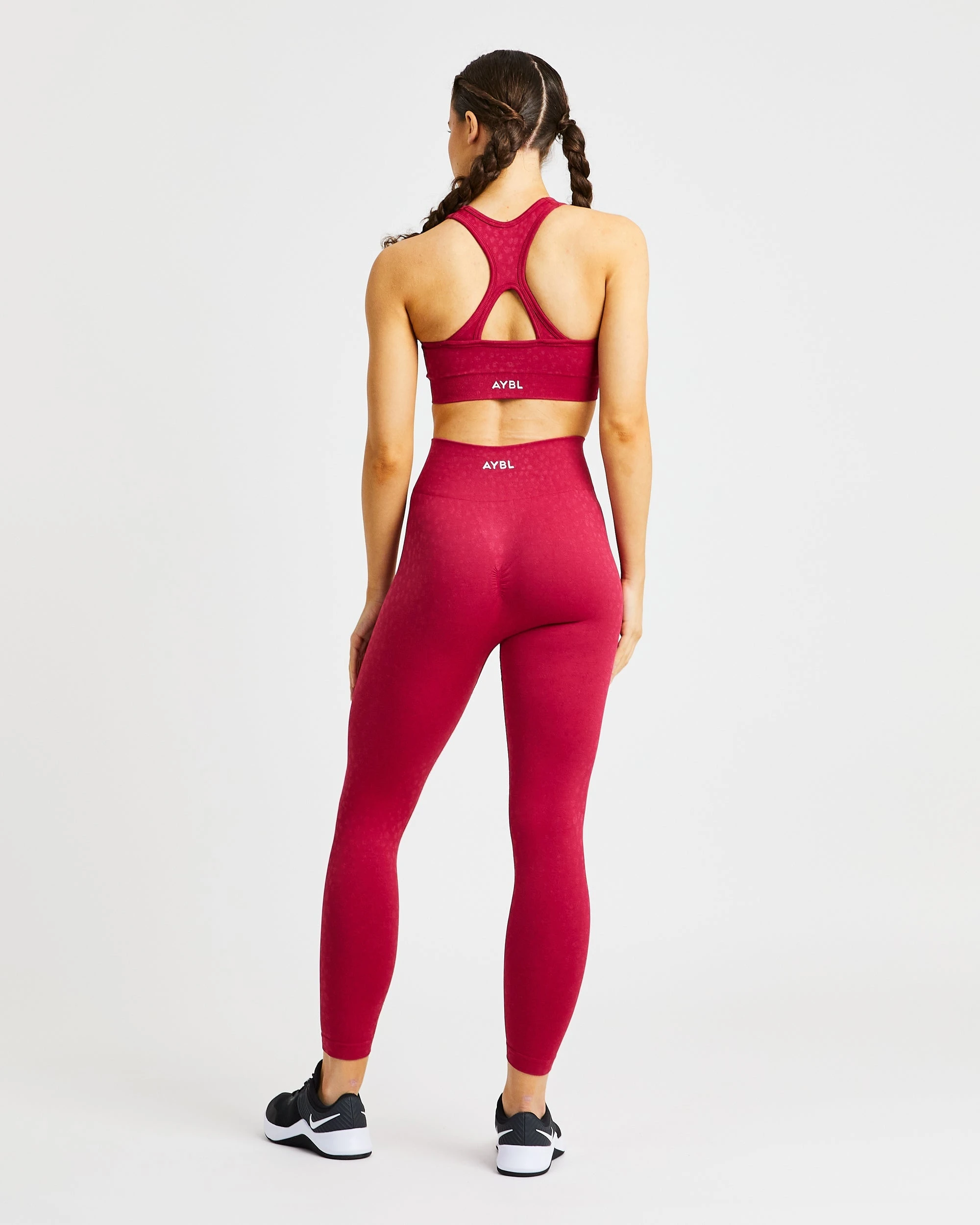 AYBL Evolve Speckle Seamless Sports Bra - Raspberry - Image 4