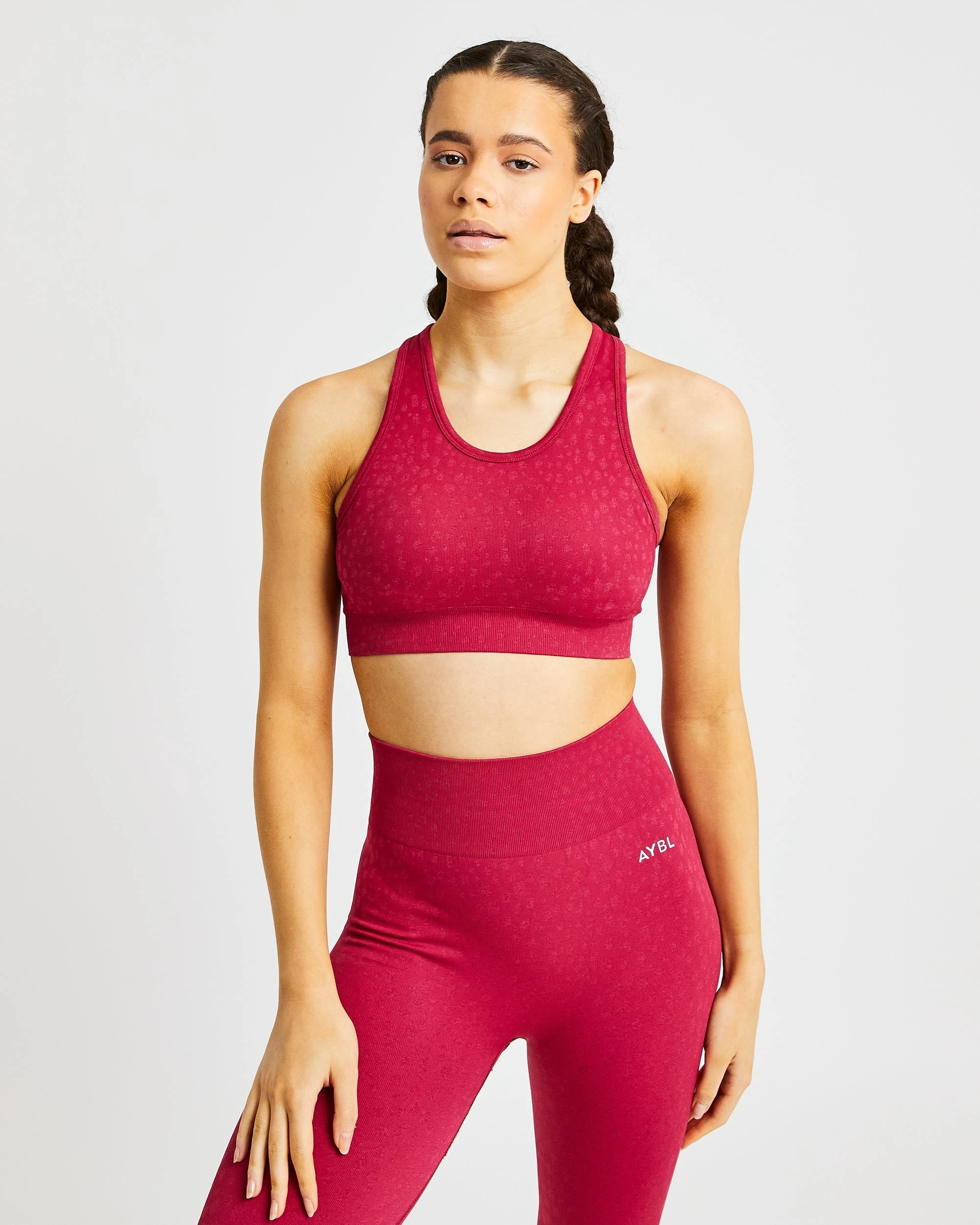 AYBL Evolve Speckle Seamless Sports Bra - Raspberry