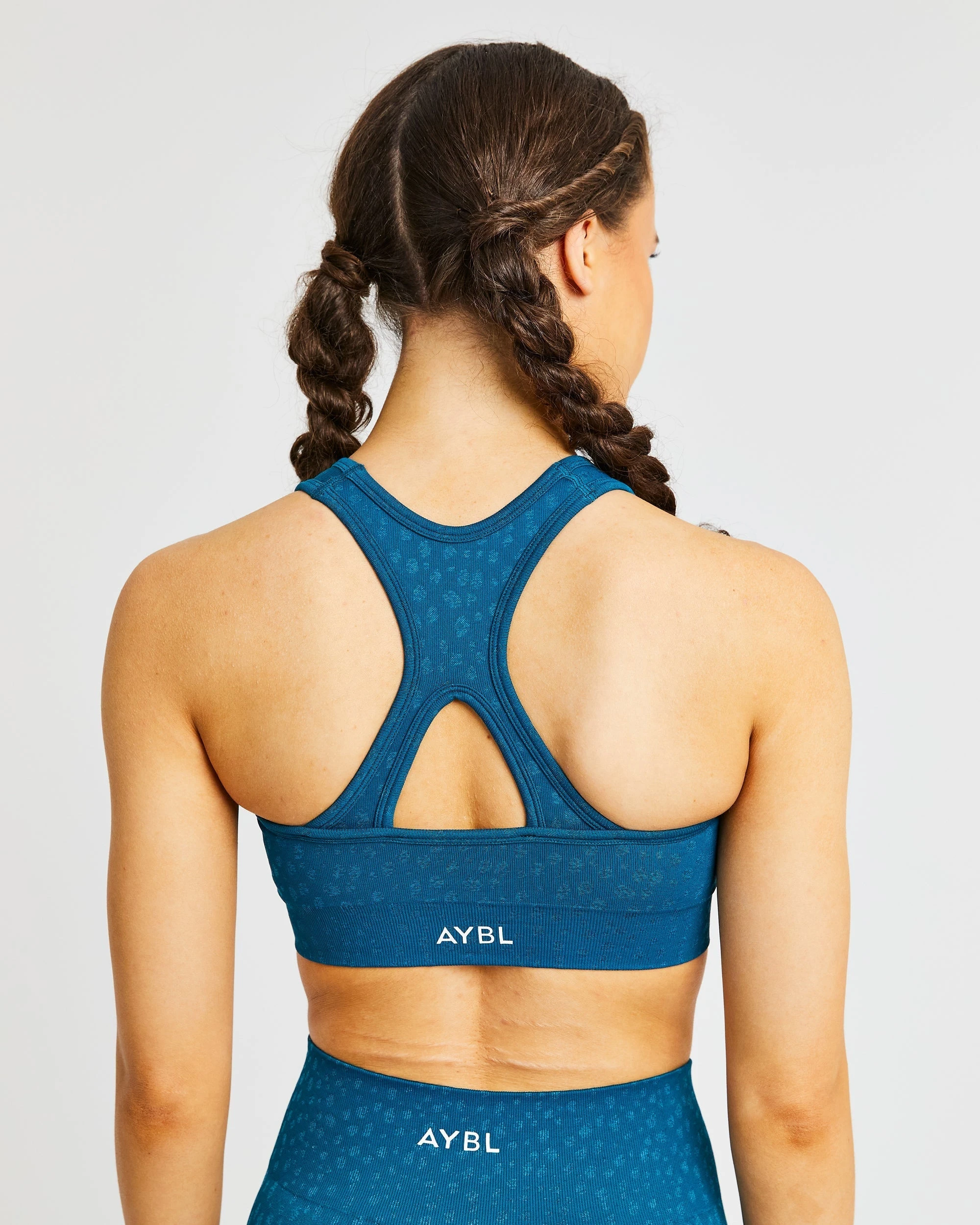 AYBL Evolve Speckle Seamless Sports Bra - Teal - Image 4