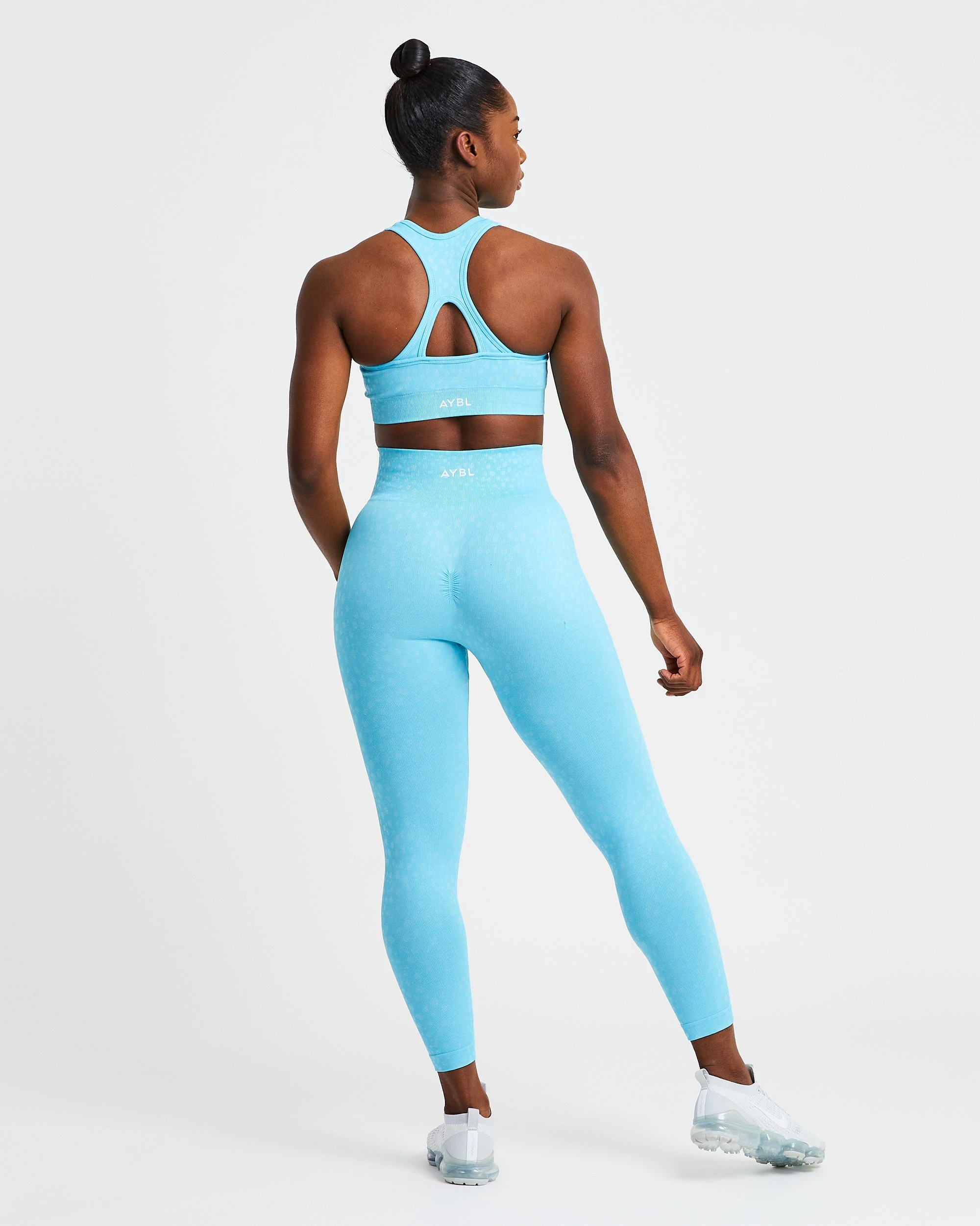 AYBL Evolve Speckle Seamless Sports Bra - Light Blue - Image 4