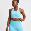 AYBL Evolve Speckle Seamless Sports Bra - Light Blue