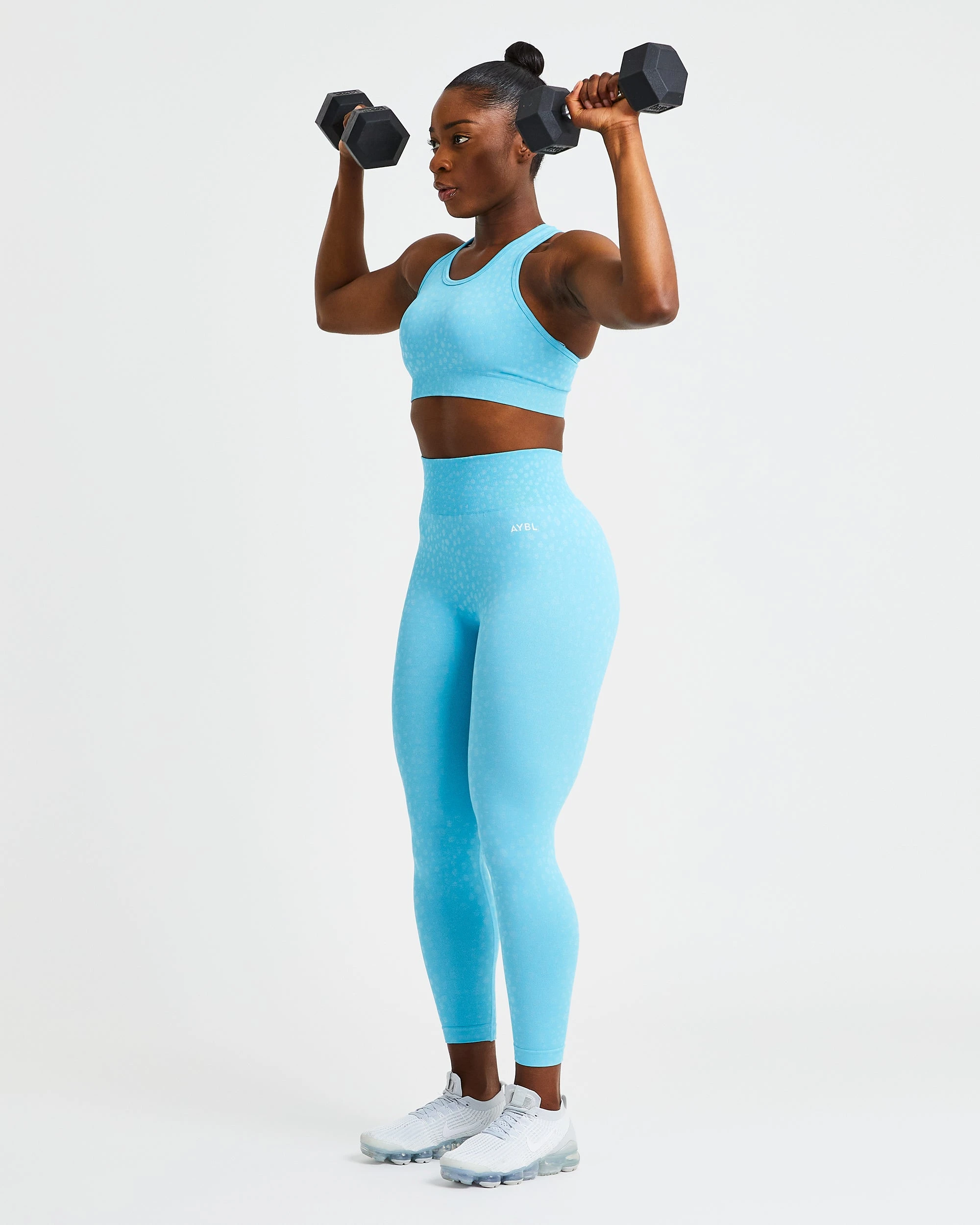 AYBL Evolve Speckle Seamless Sports Bra - Light Blue - Image 5