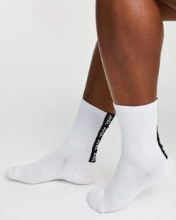 AYBL Everyday Back Stripe Crew Socks (3 Pack) - White