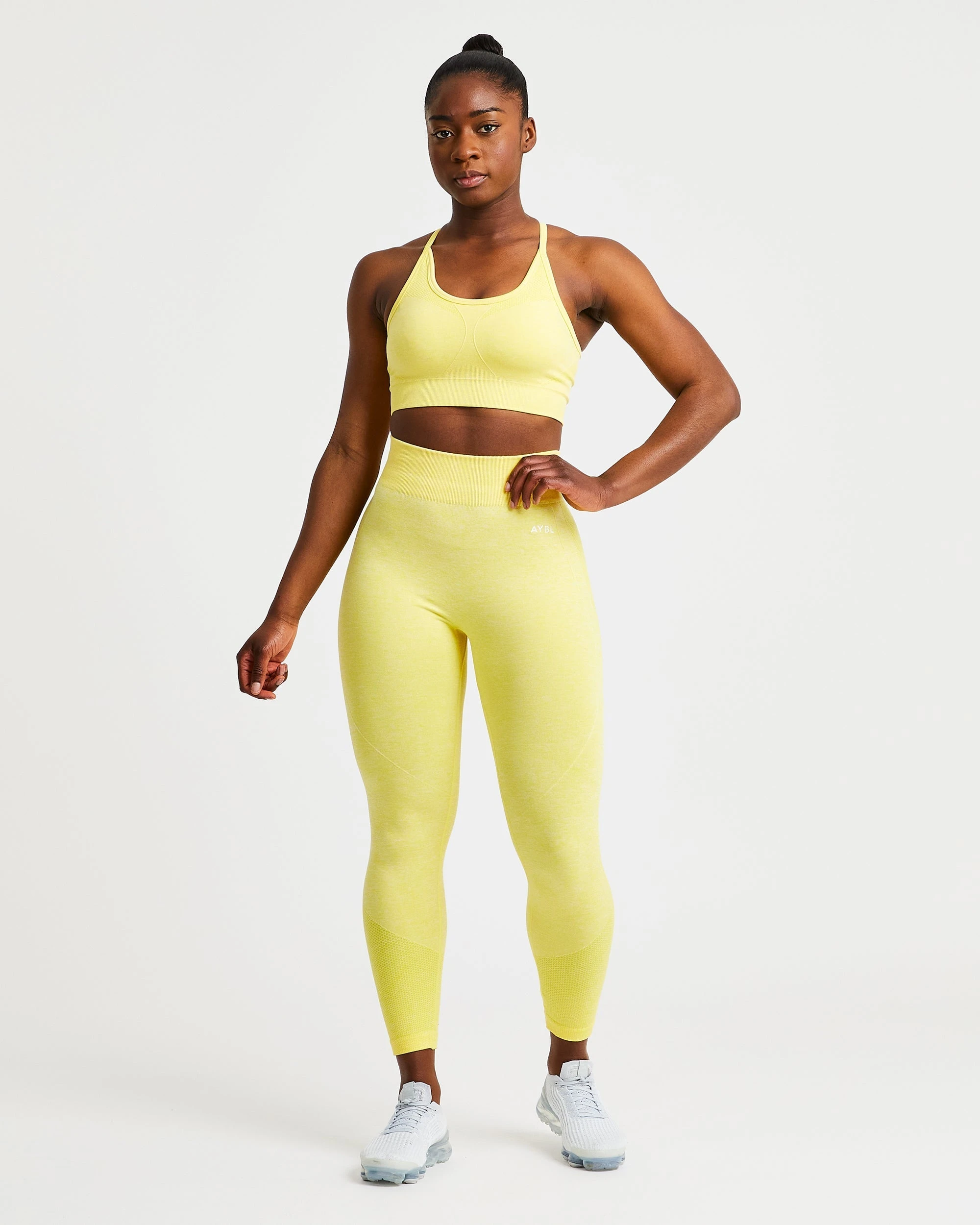 AYBL Motion Seamless Sports Bra - Yellow - Image 3