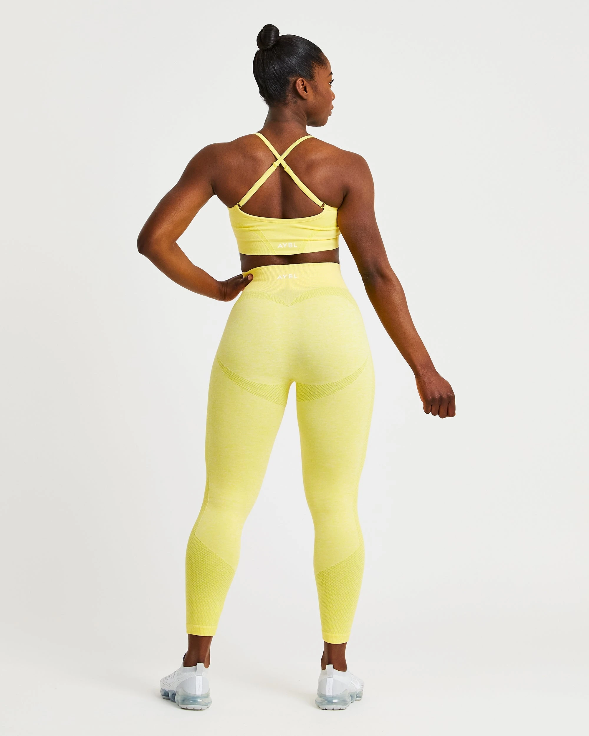 AYBL Motion Seamless Sports Bra - Yellow - Image 4