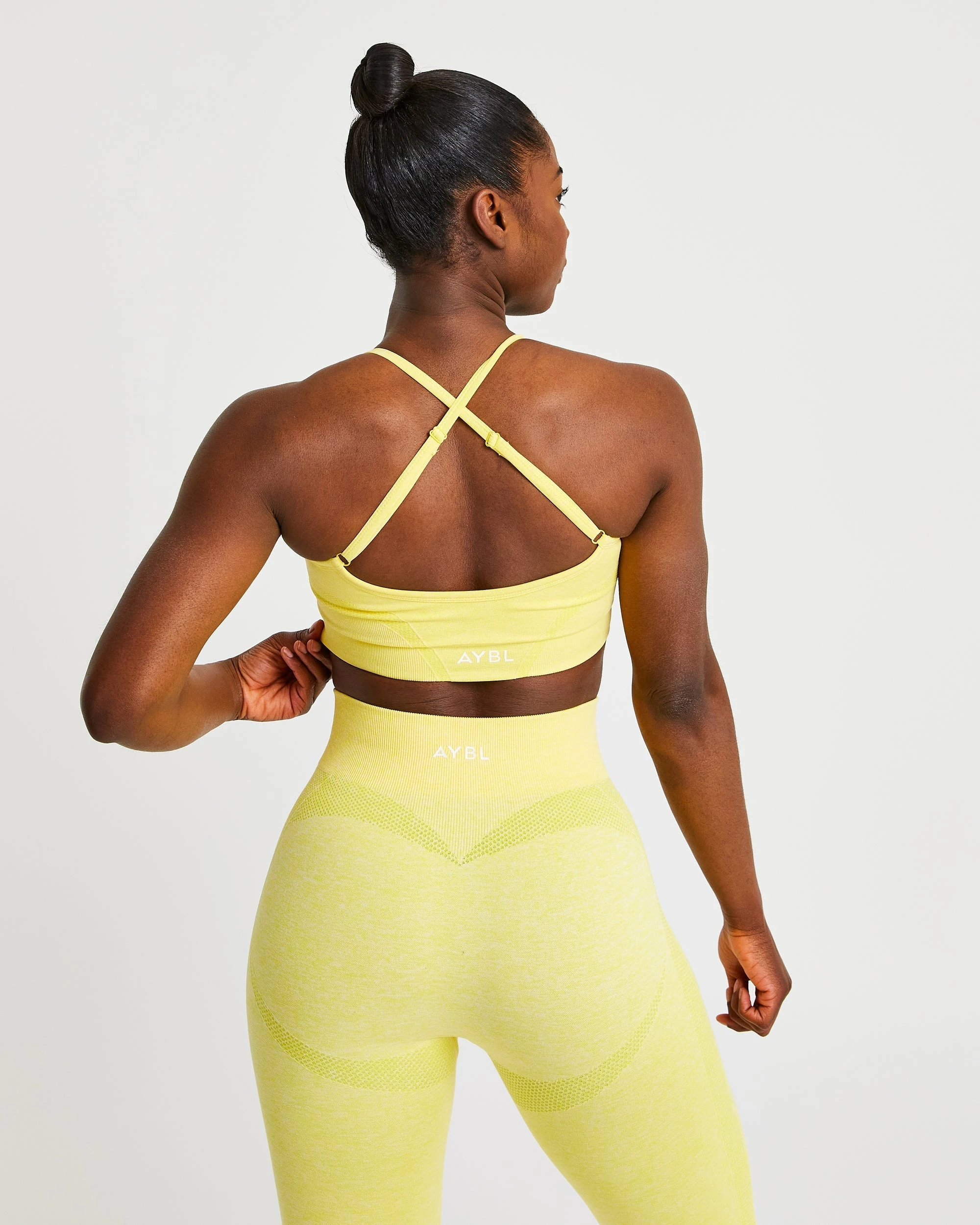 AYBL Motion Seamless Sports Bra - Yellow - Image 2