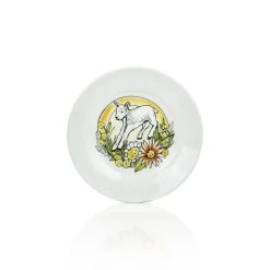 Everything Kitchens Barnyard Baby Animals 7.5" Side Plate | "Leaping Sheep" - Lamb